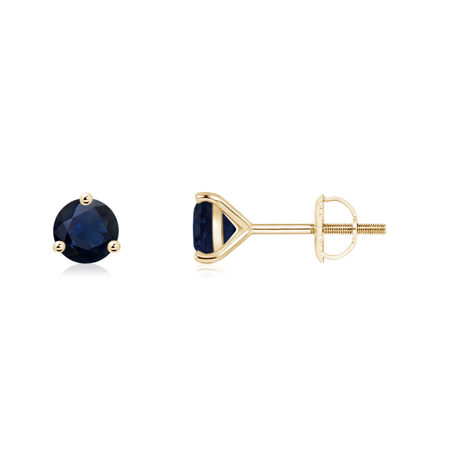 A - Blue Sapphire / 0.66 CT / 14 KT Yellow Gold