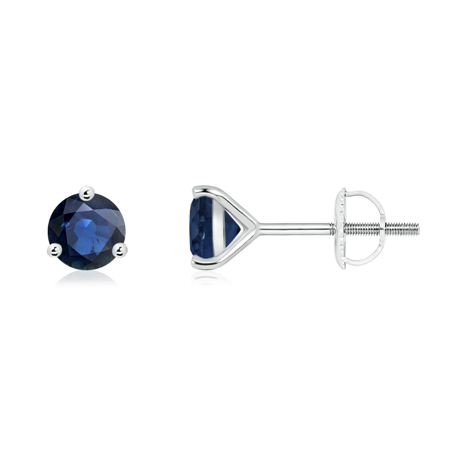 AA - Blue Sapphire / 1.2 CT / 14 KT White Gold