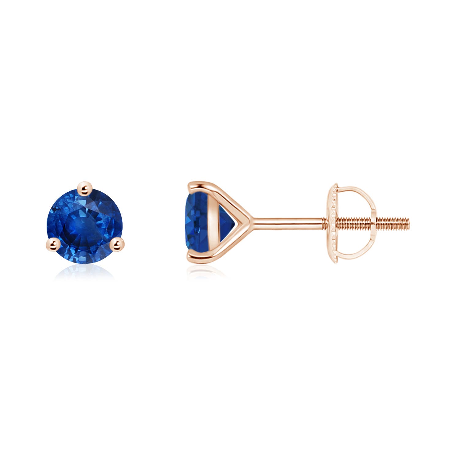 AAA - Blue Sapphire / 1.2 CT / 14 KT Rose Gold