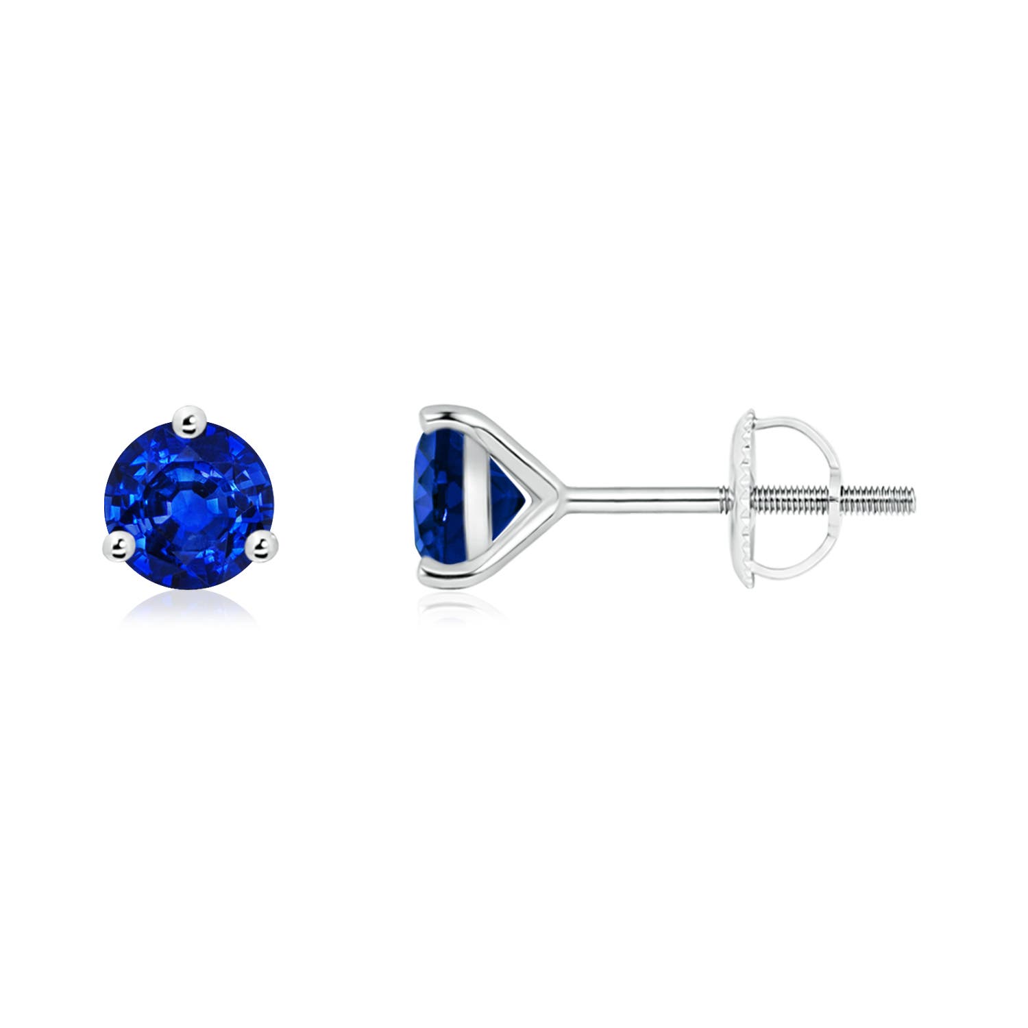 AAAA - Blue Sapphire / 1.2 CT / 14 KT White Gold