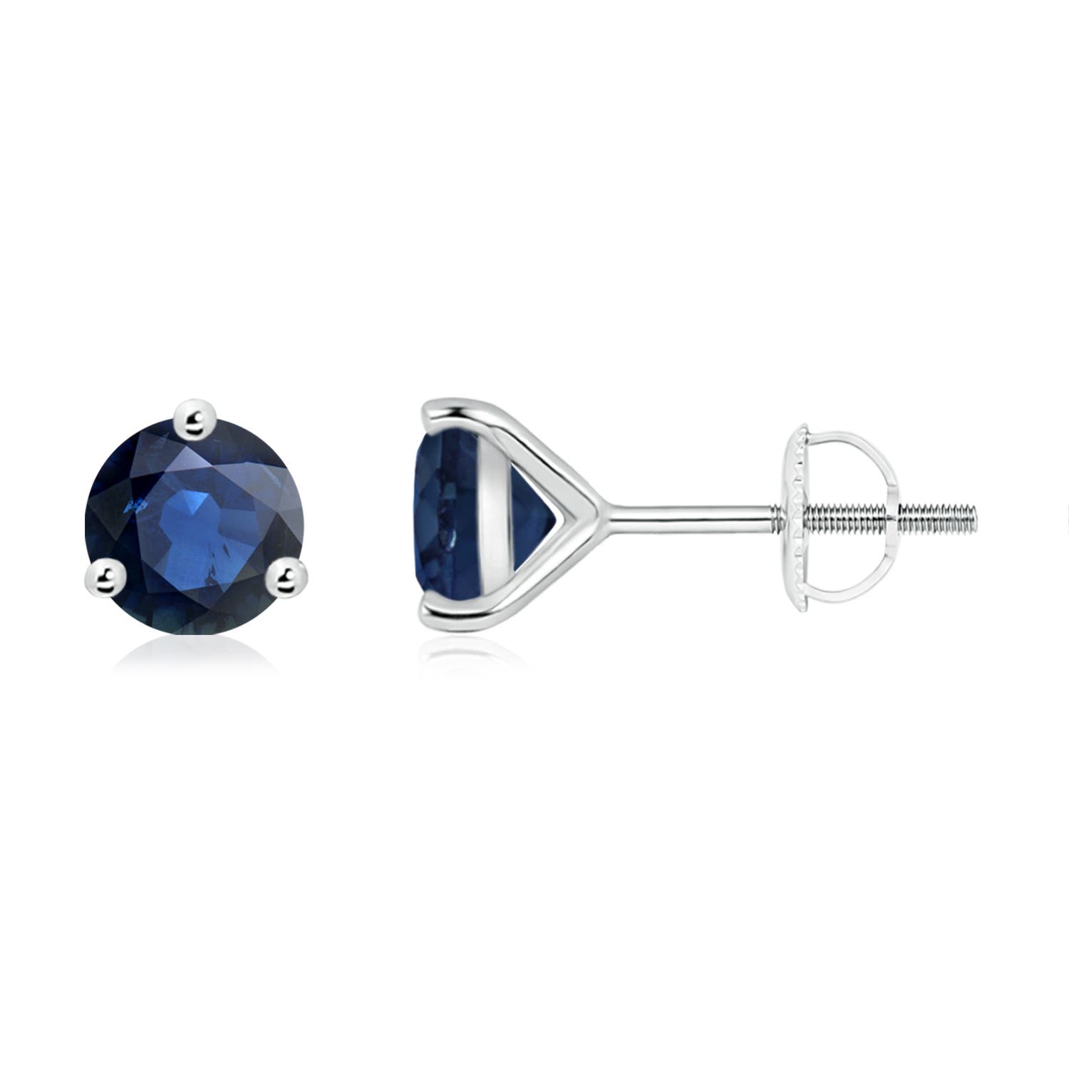 AA - Blue Sapphire / 2 CT / 14 KT White Gold