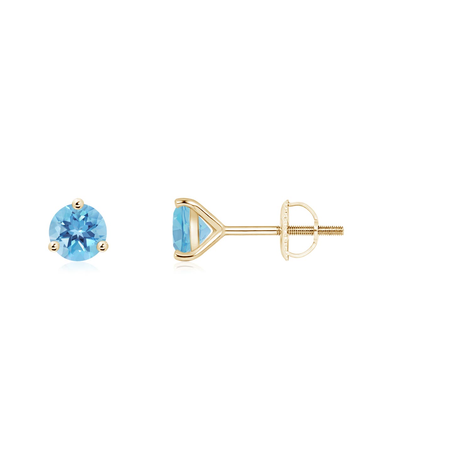 A - Swiss Blue Topaz / 0.64 CT / 14 KT Yellow Gold