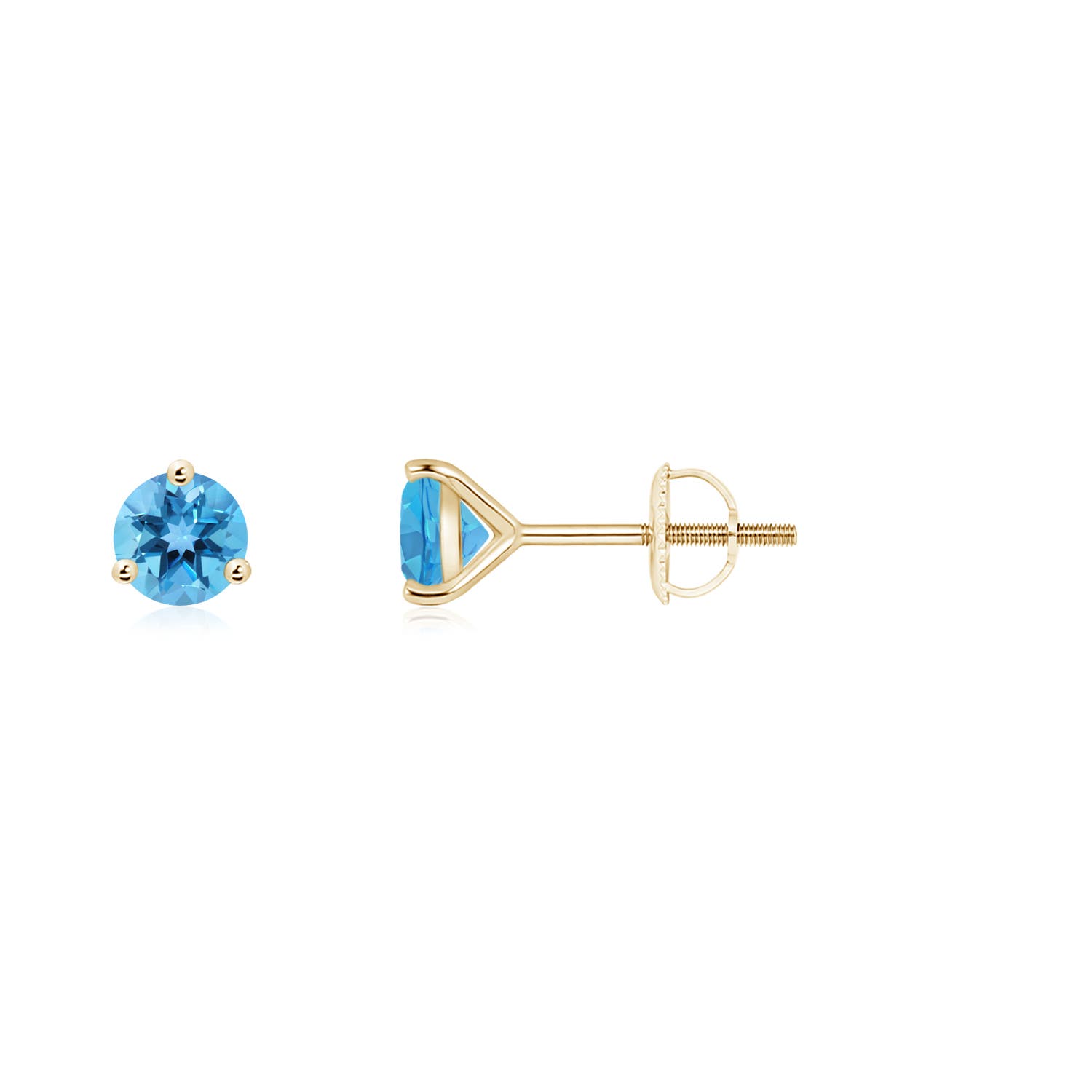 AA - Swiss Blue Topaz / 0.64 CT / 14 KT Yellow Gold