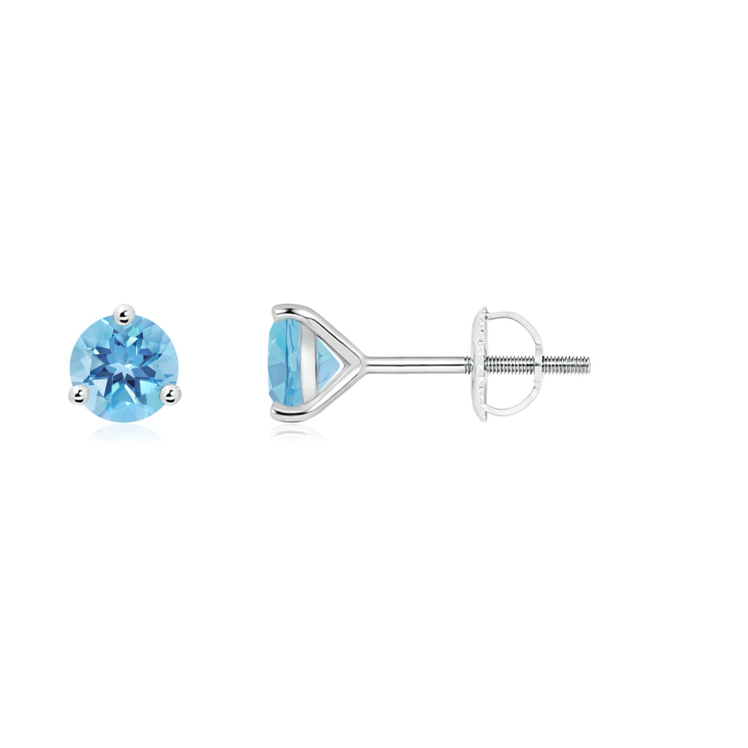 A - Swiss Blue Topaz / 1.2 CT / 14 KT White Gold