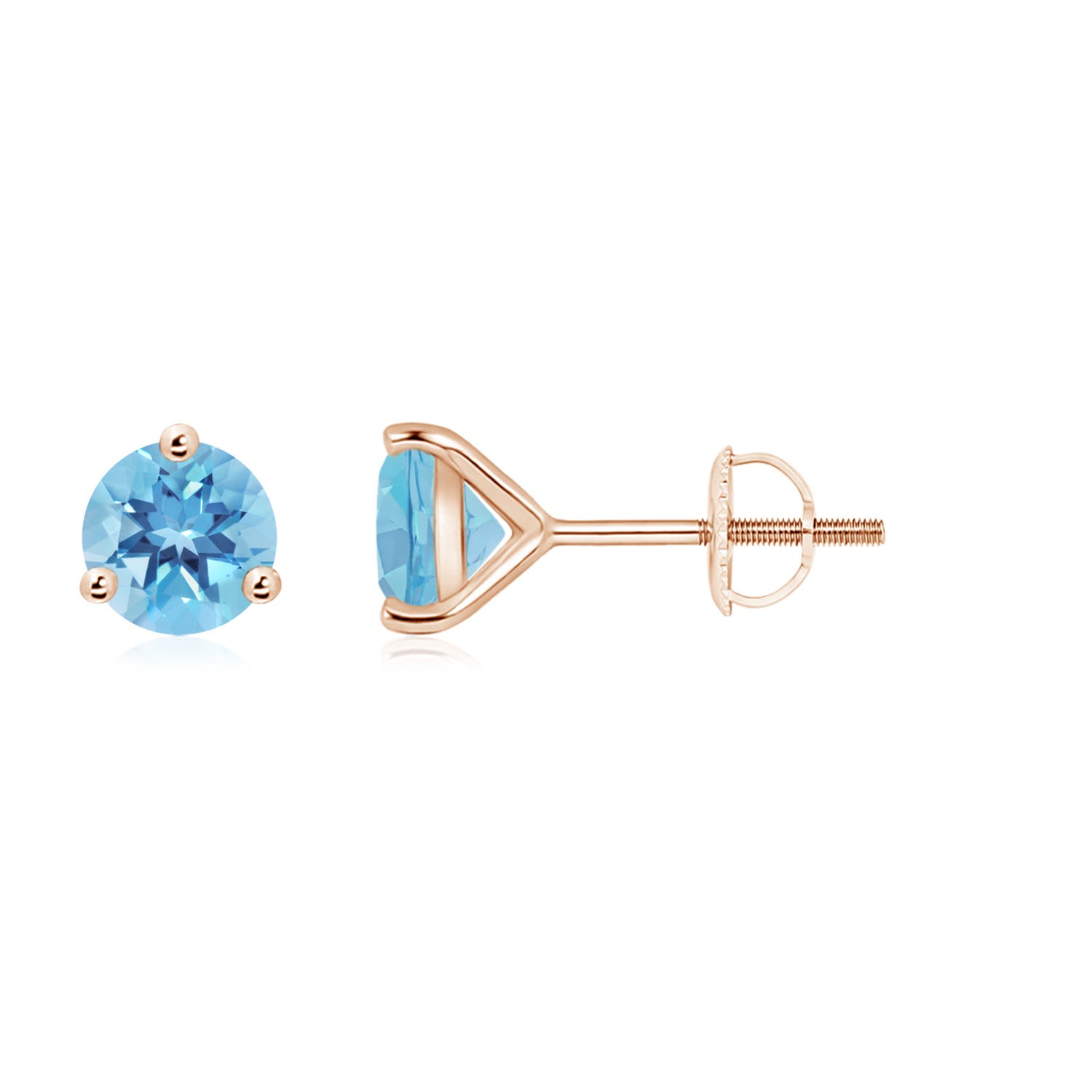 A - Swiss Blue Topaz / 1.9 CT / 14 KT Rose Gold