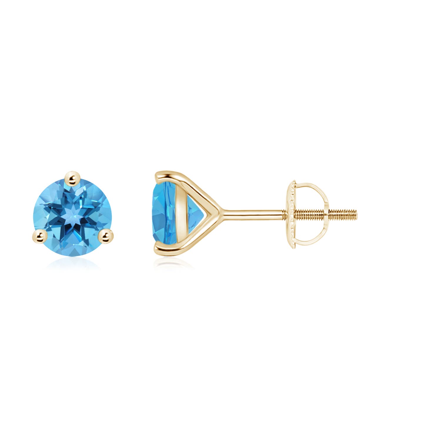 AA - Swiss Blue Topaz / 1.9 CT / 14 KT Yellow Gold