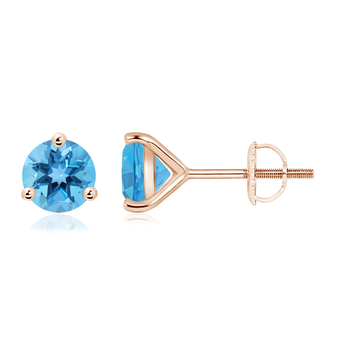 AA - Swiss Blue Topaz / 3.1 CT / 14 KT Rose Gold