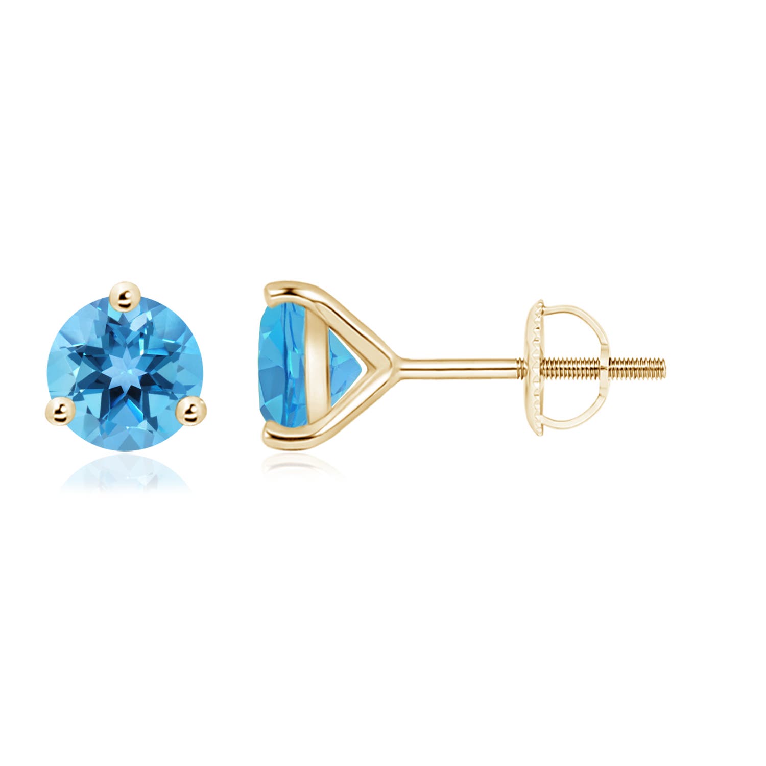 AA - Swiss Blue Topaz / 3.1 CT / 14 KT Yellow Gold