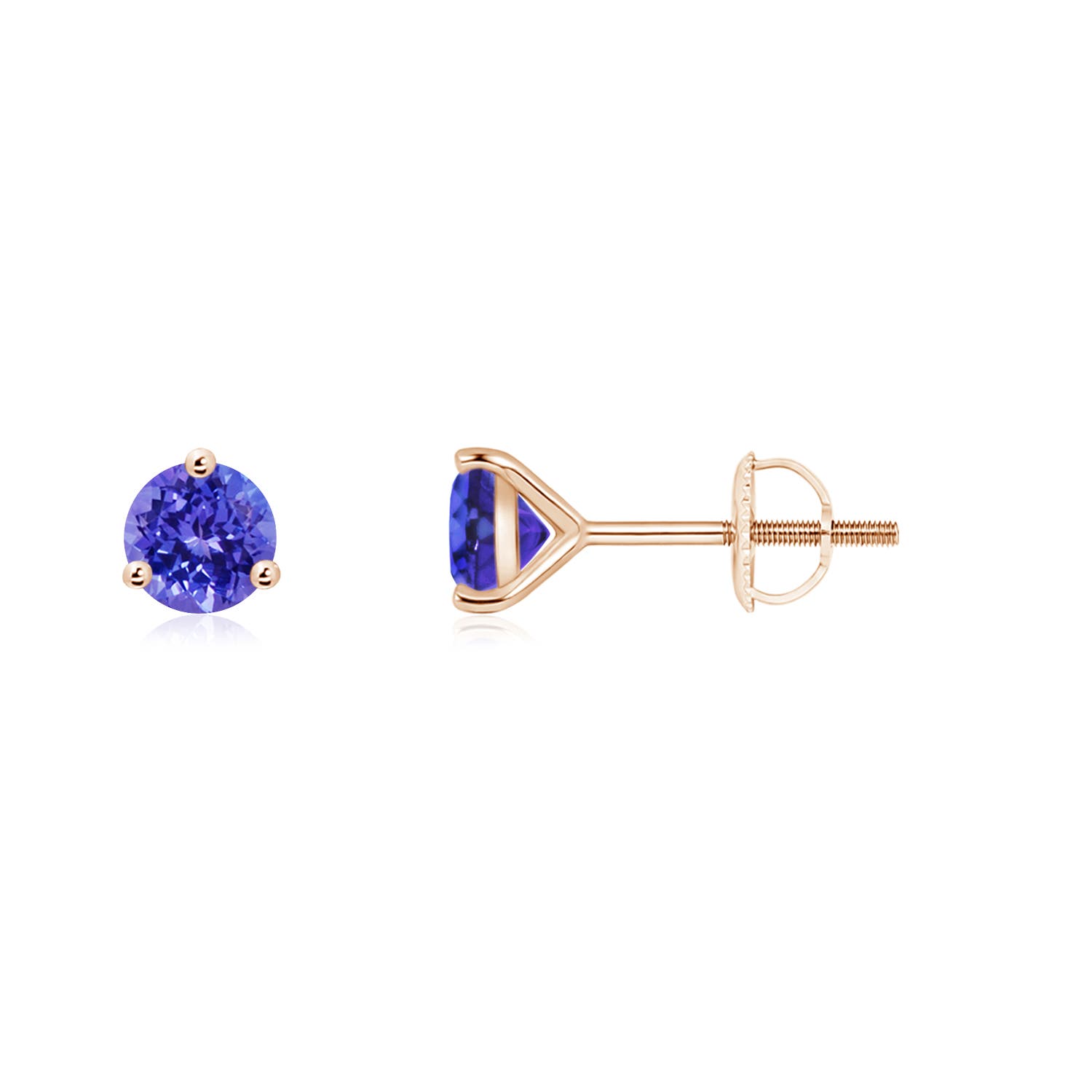 AAAA - Tanzanite / 0.5 CT / 14 KT Rose Gold