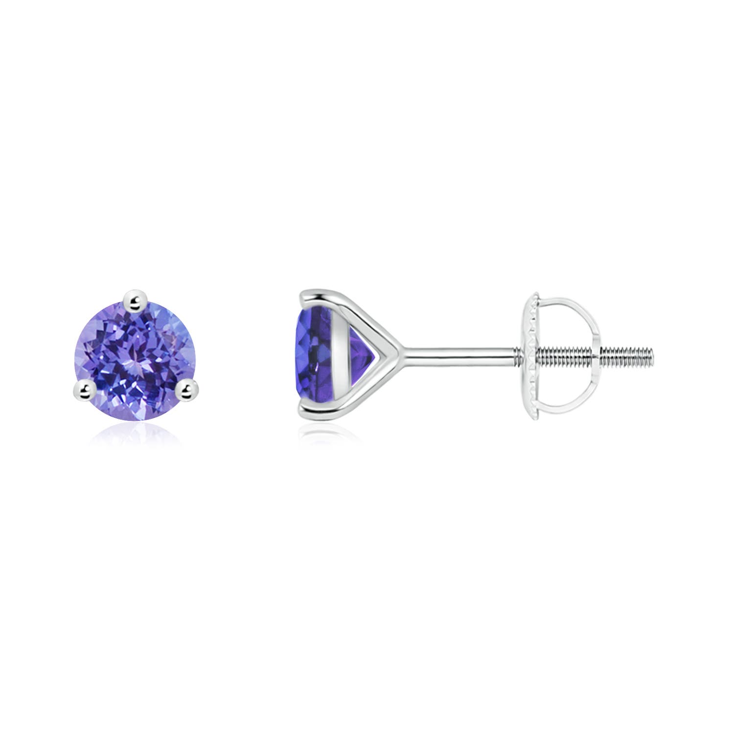 AAA - Tanzanite / 1 CT / 14 KT White Gold