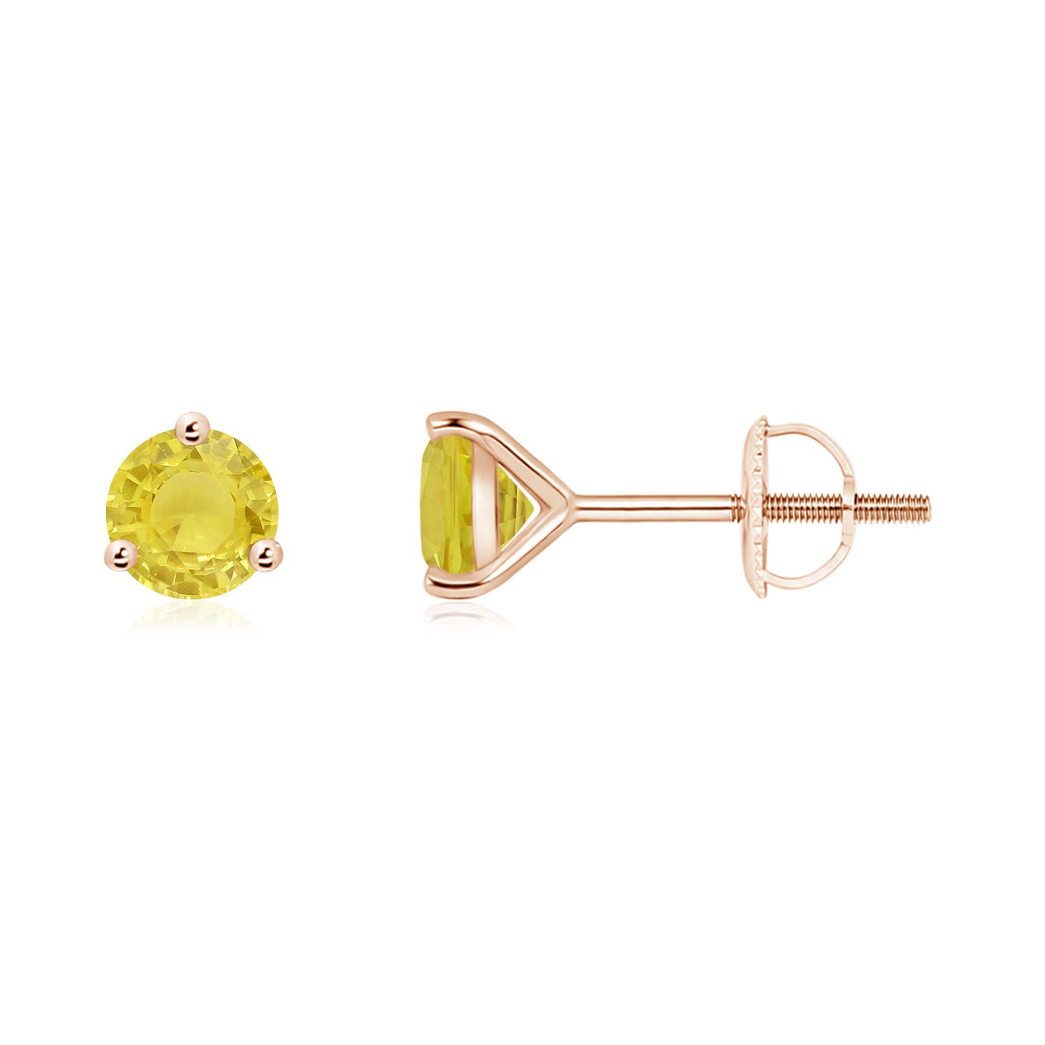 A - Yellow Sapphire / 1.06 CT / 14 KT Rose Gold