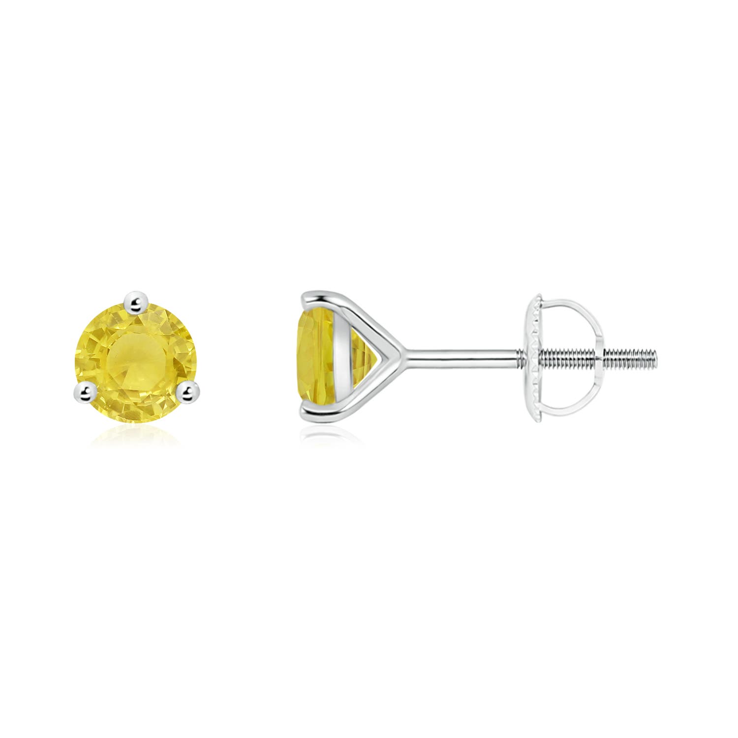 A - Yellow Sapphire / 1.06 CT / 14 KT White Gold