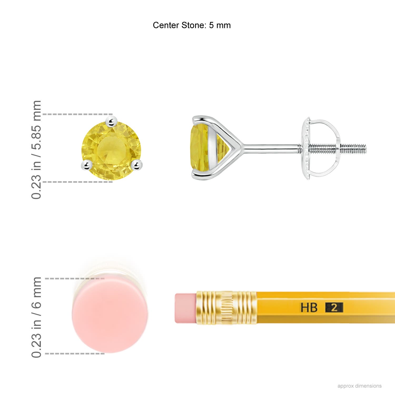 A - Yellow Sapphire / 1.06 CT / 14 KT White Gold