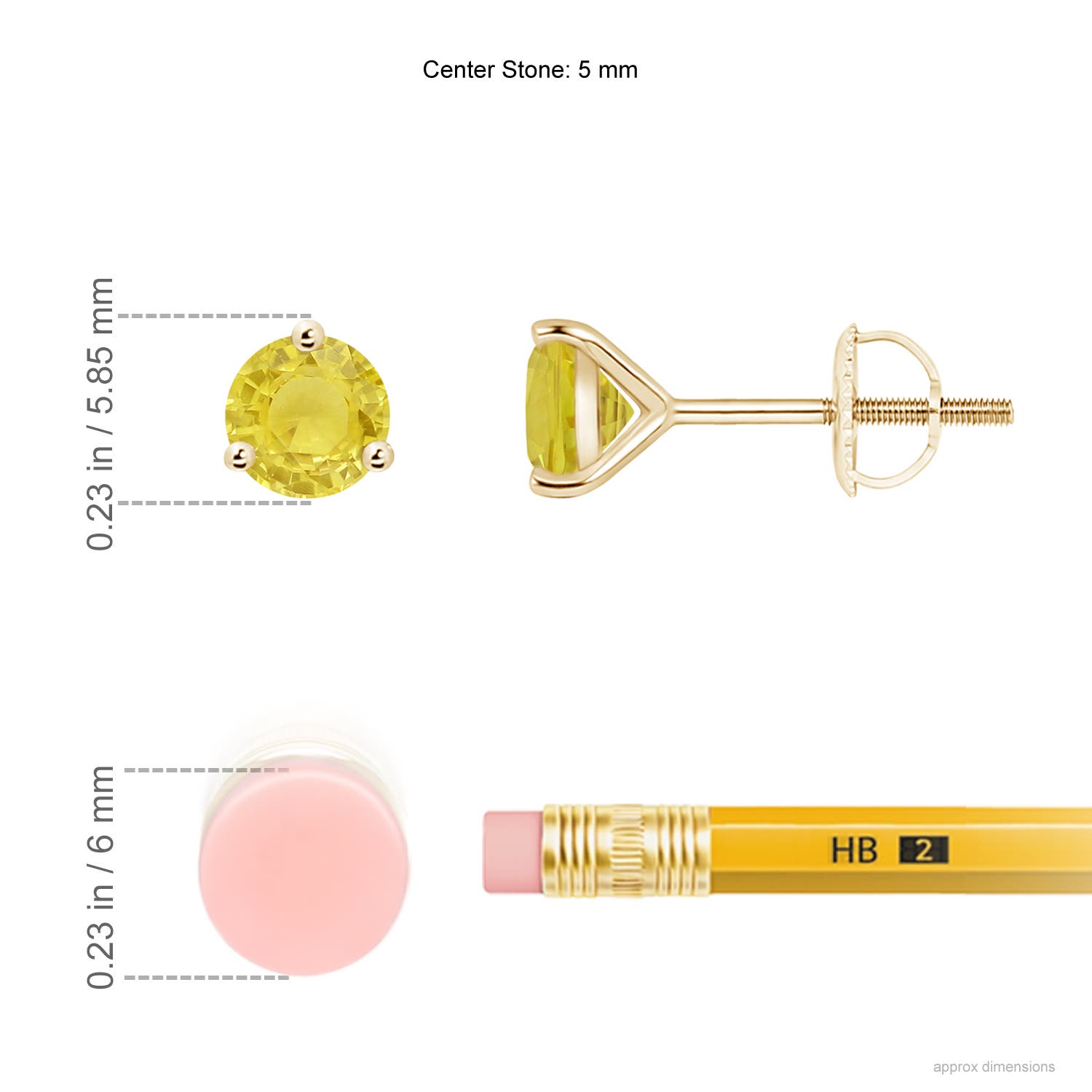 A - Yellow Sapphire / 1.06 CT / 14 KT Yellow Gold