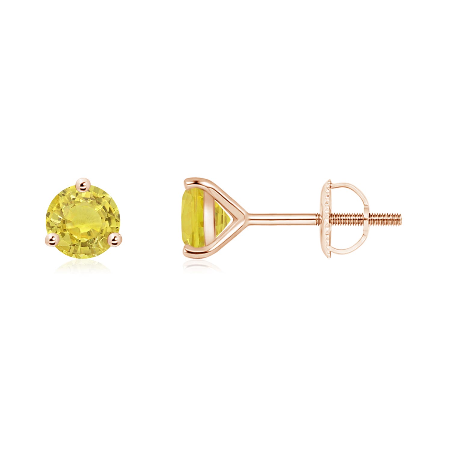 AA - Yellow Sapphire / 1.06 CT / 14 KT Rose Gold