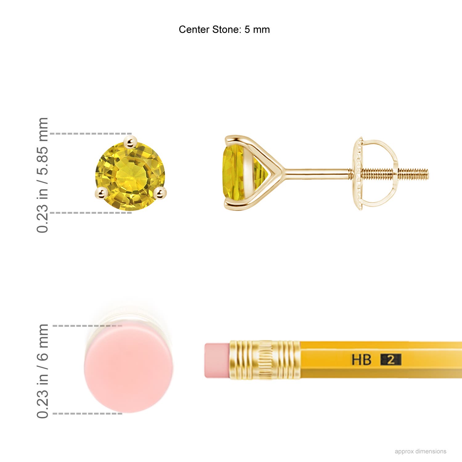 AAAA - Yellow Sapphire / 1.06 CT / 14 KT Yellow Gold