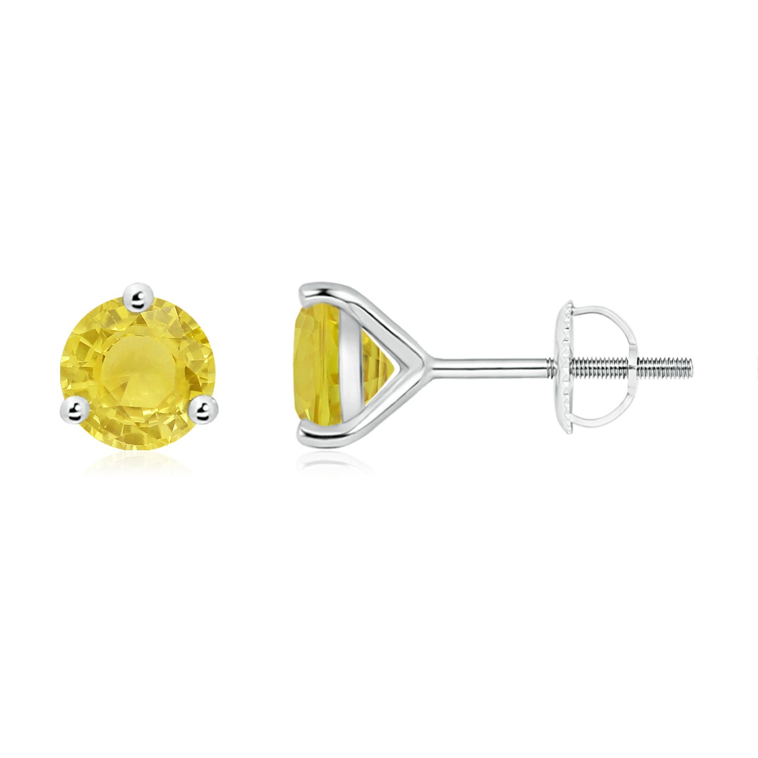 A - Yellow Sapphire / 2 CT / 14 KT White Gold