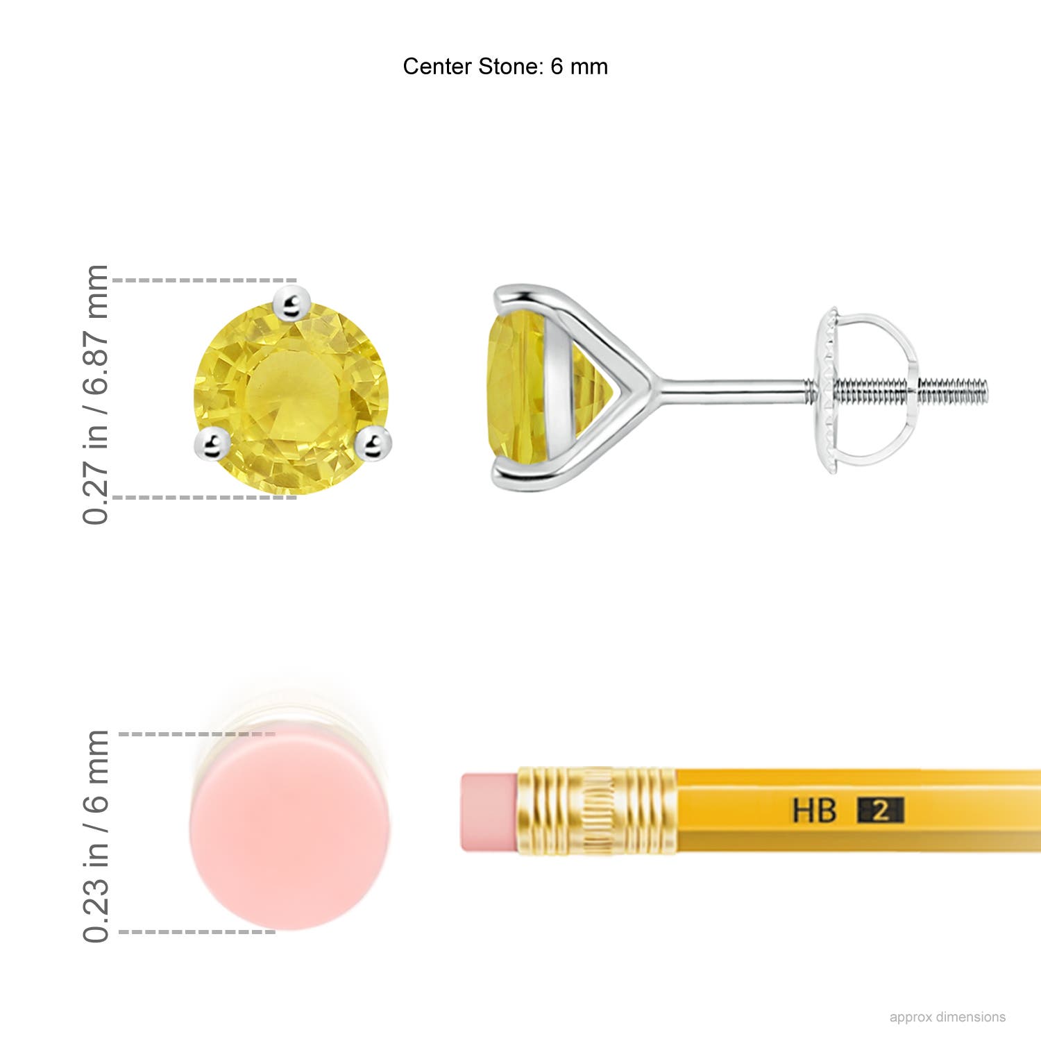 A - Yellow Sapphire / 2 CT / 14 KT White Gold