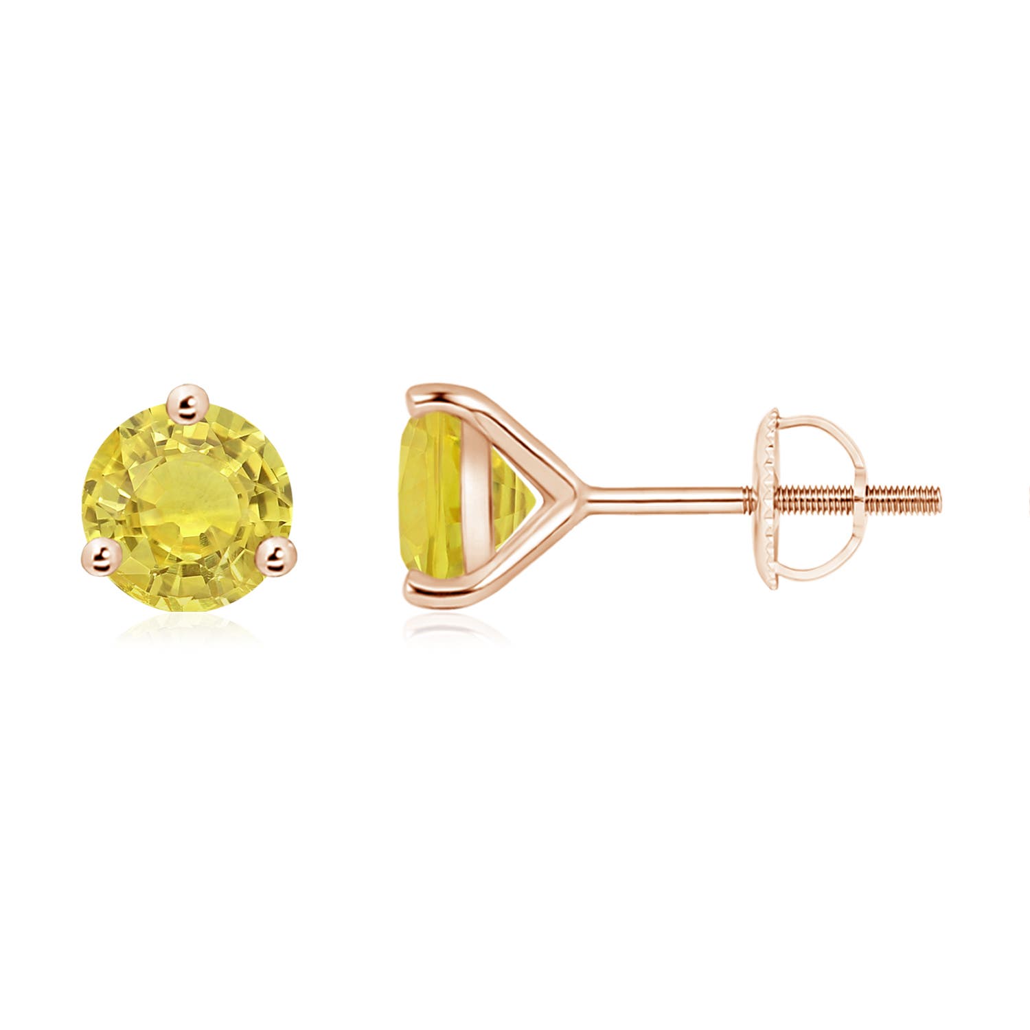 AA - Yellow Sapphire / 2 CT / 14 KT Rose Gold