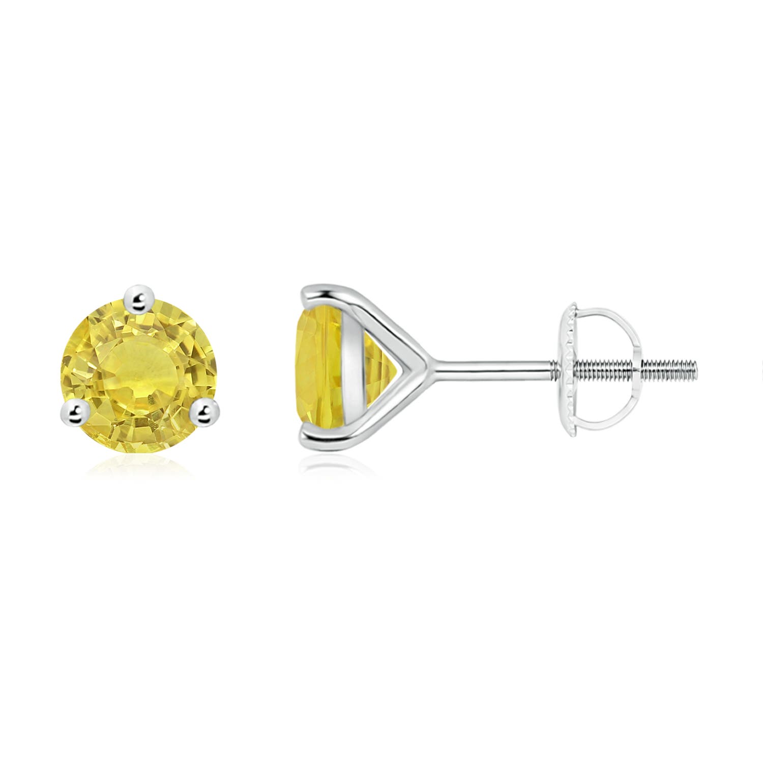 AA - Yellow Sapphire / 2 CT / 14 KT White Gold