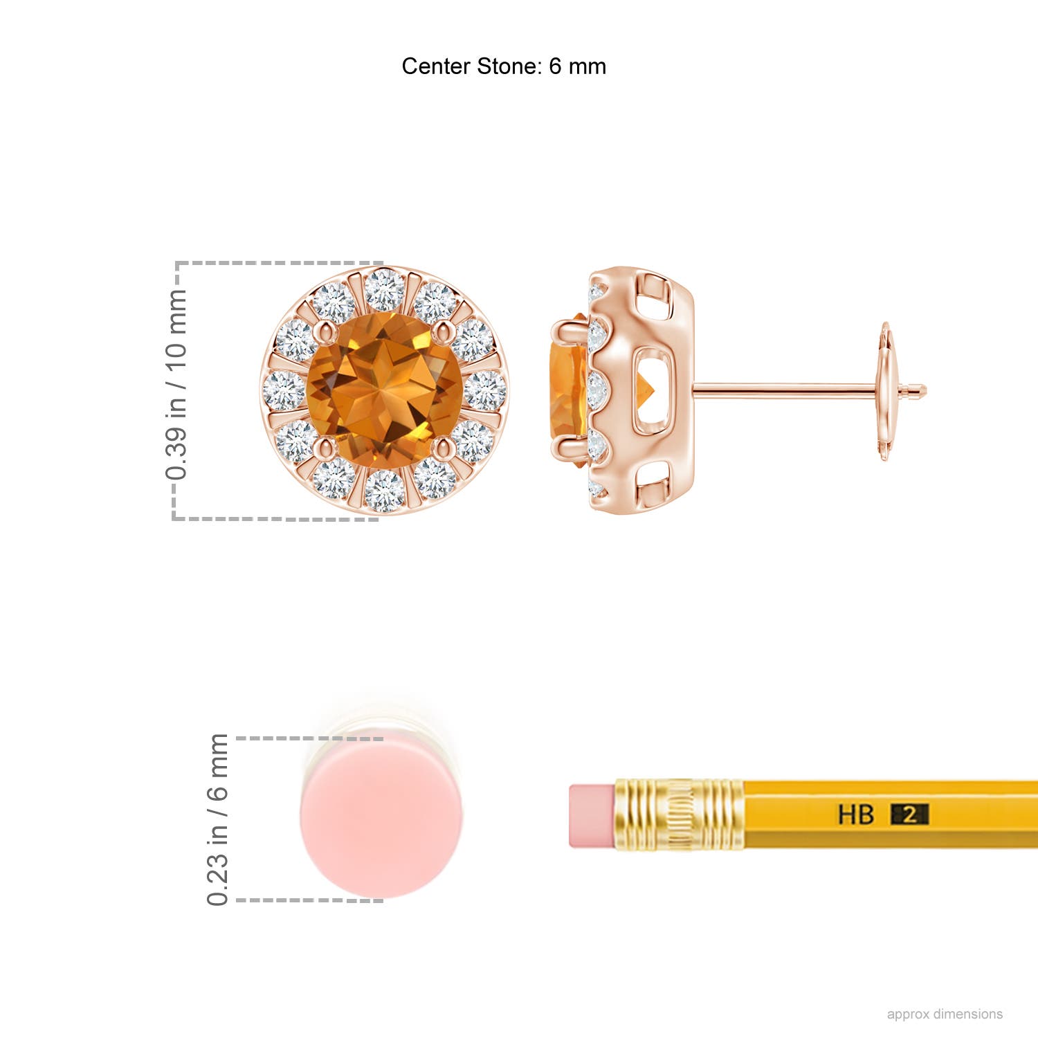 AAA - Citrine / 1.83 CT / 14 KT Rose Gold