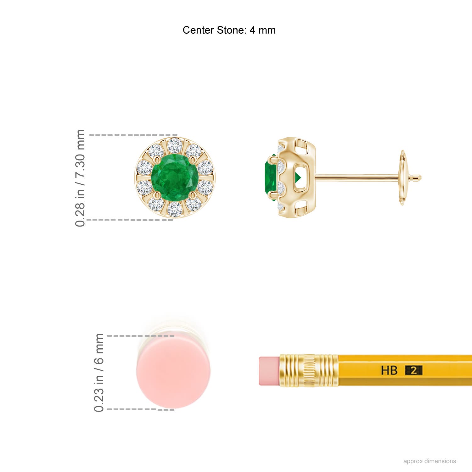 AA - Emerald / 0.68 CT / 14 KT Yellow Gold