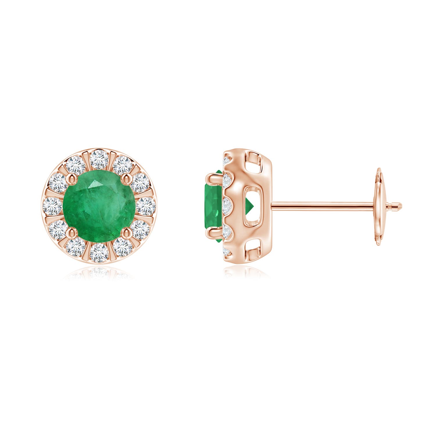 A - Emerald / 1.19 CT / 14 KT Rose Gold