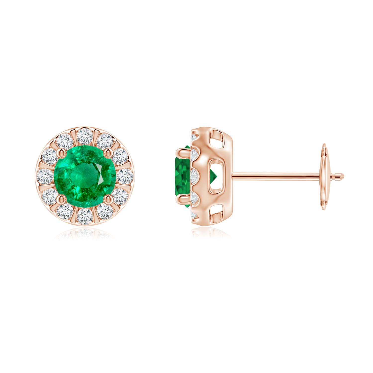 AAA - Emerald / 1.19 CT / 14 KT Rose Gold