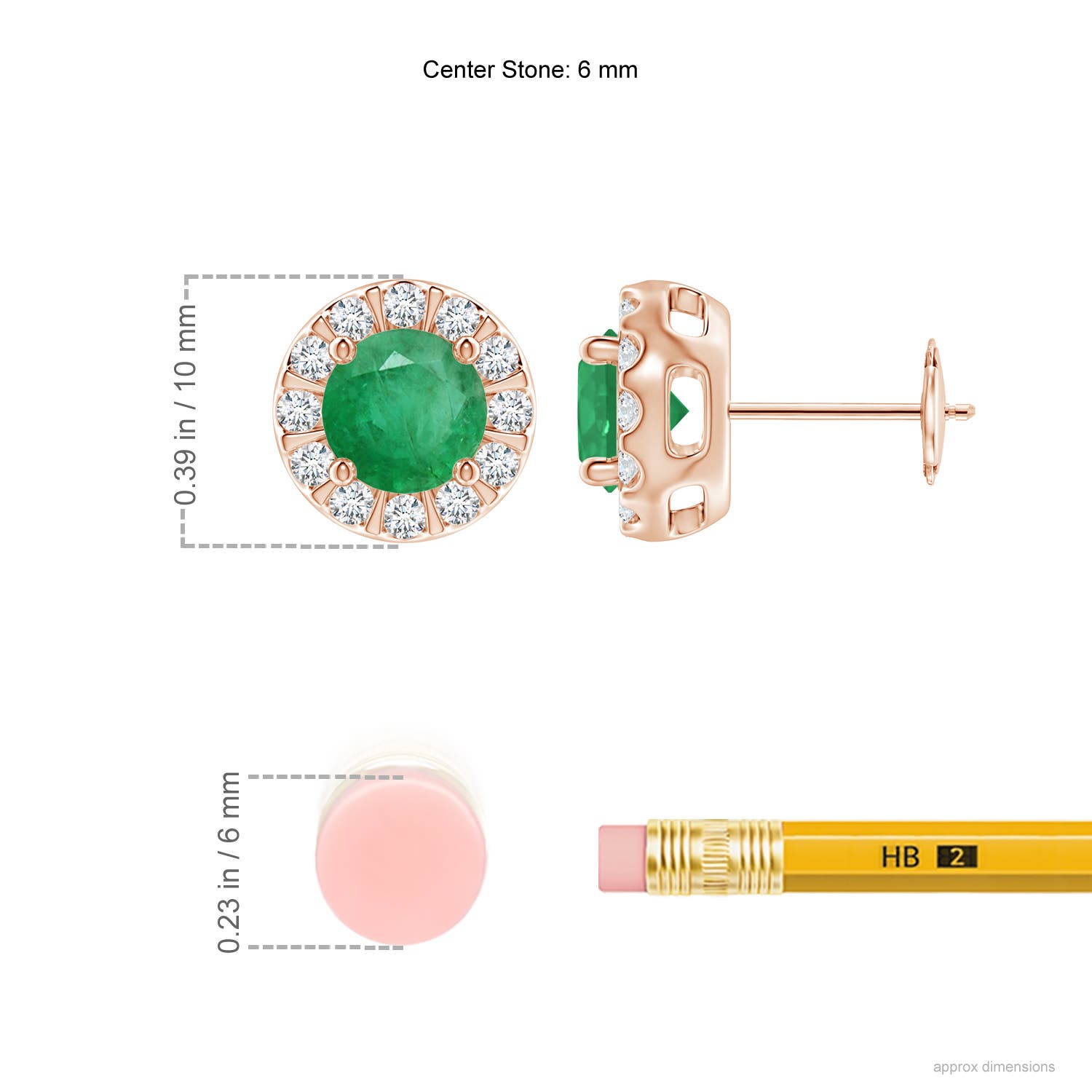 A - Emerald / 1.93 CT / 14 KT Rose Gold