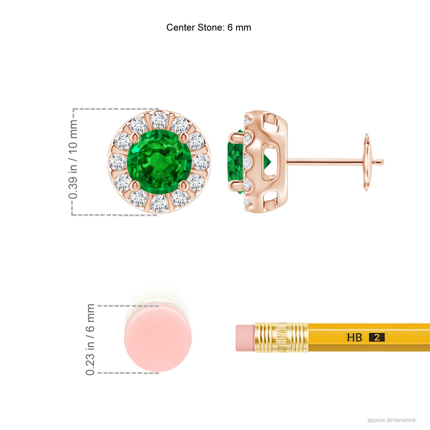 AAAA - Emerald / 1.93 CT / 14 KT Rose Gold