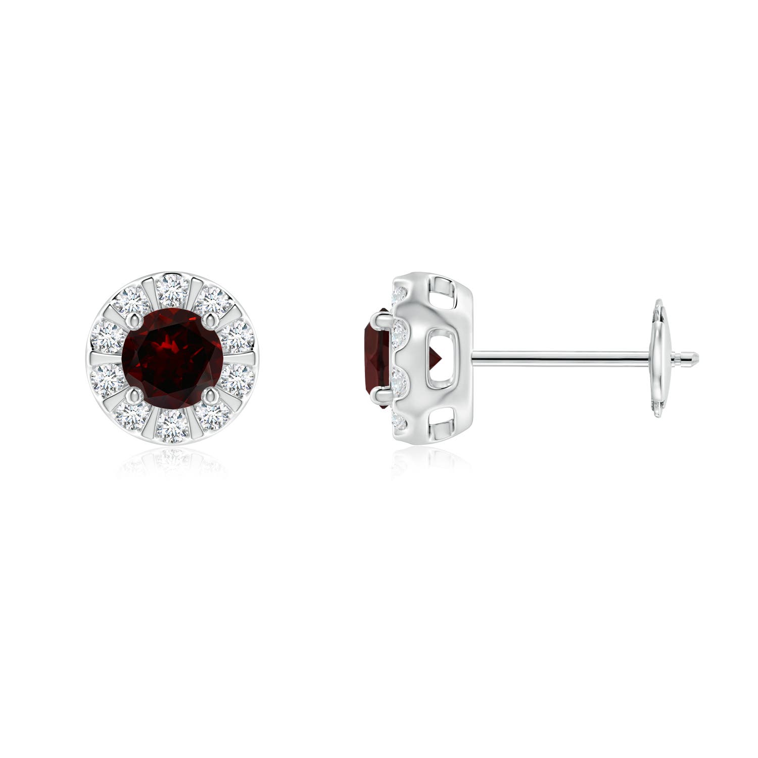 A - Garnet / 0.86 CT / 14 KT White Gold