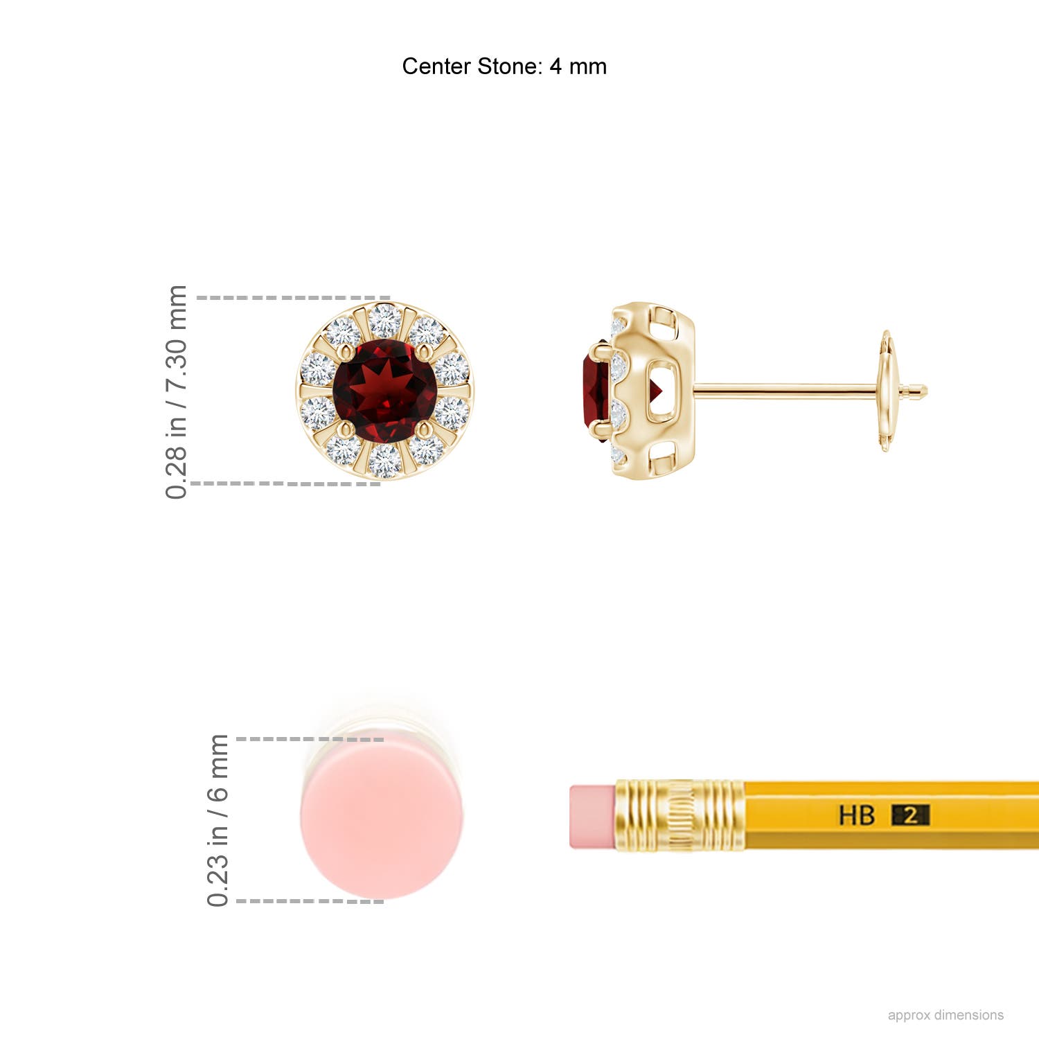 AAA - Garnet / 0.86 CT / 14 KT Yellow Gold