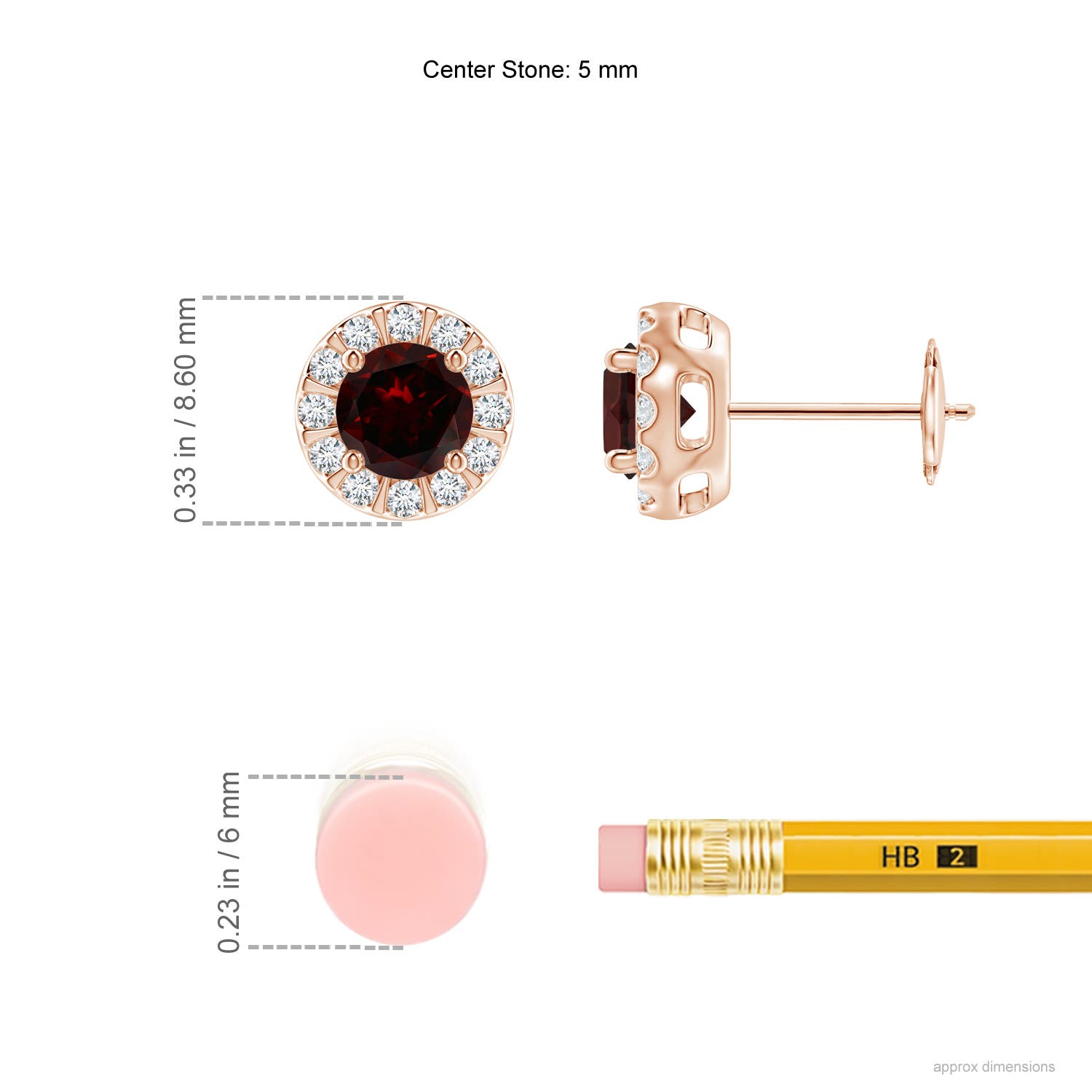 A - Garnet / 1.49 CT / 14 KT Rose Gold