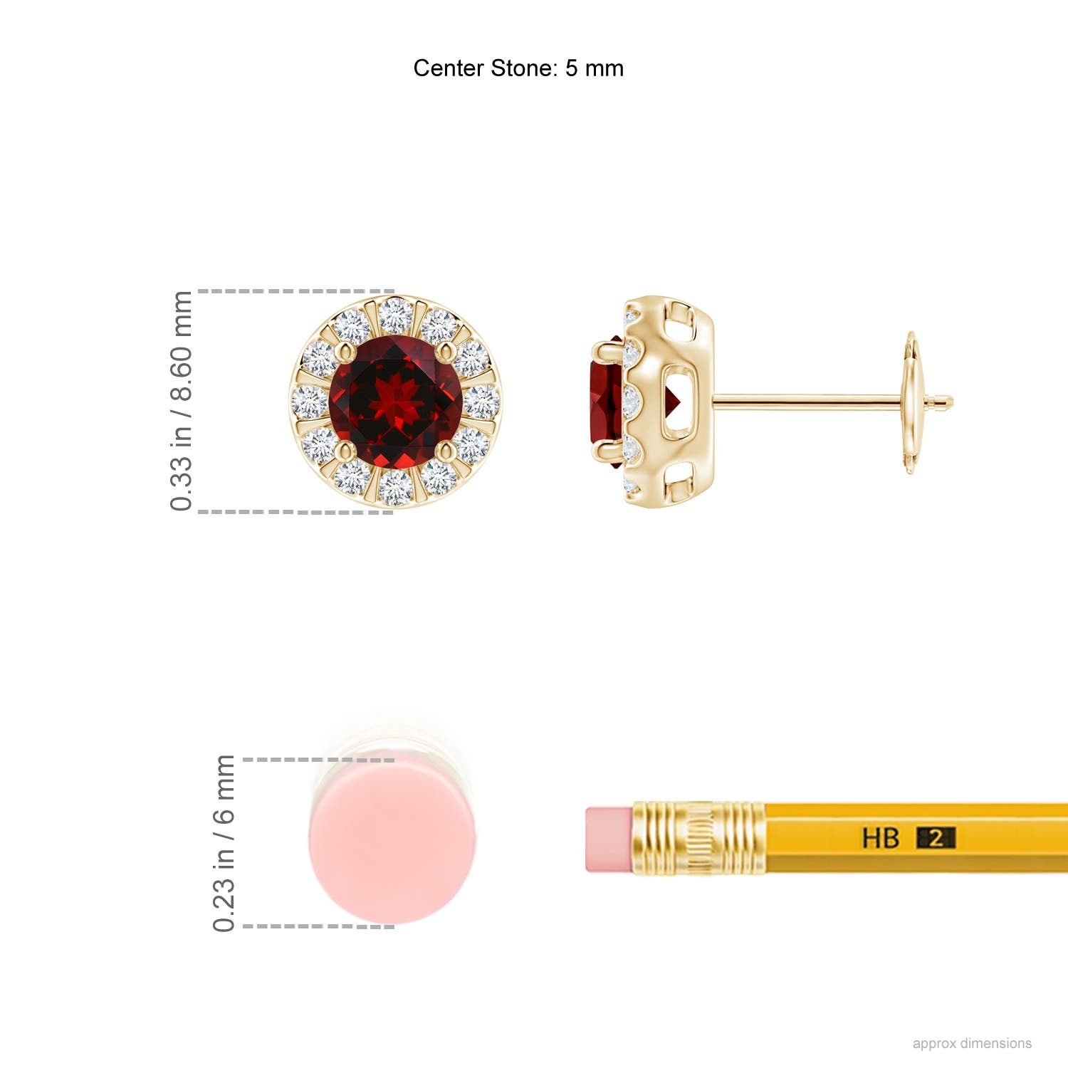 AAAA - Garnet / 1.49 CT / 14 KT Yellow Gold