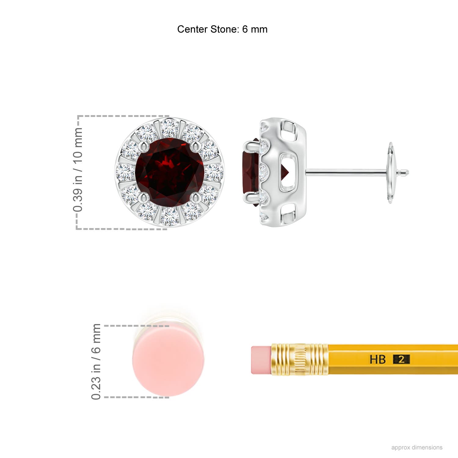 A - Garnet / 2.43 CT / 14 KT White Gold