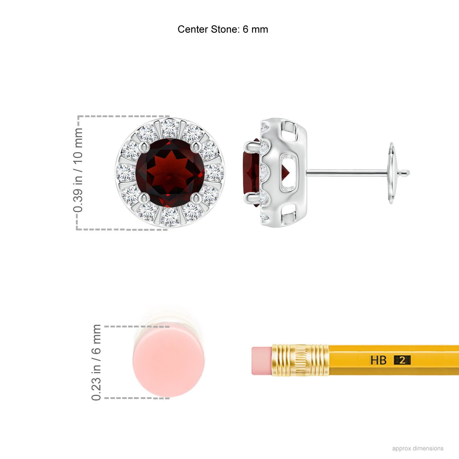 AA - Garnet / 2.43 CT / 14 KT White Gold