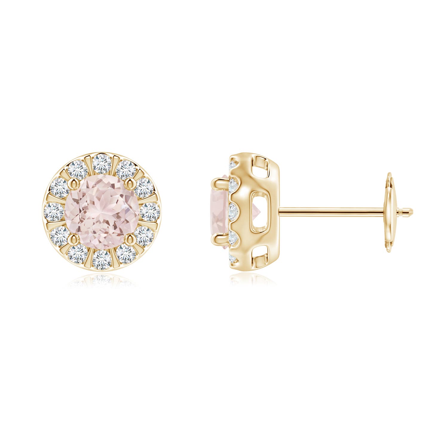 A - Morganite / 1.13 CT / 14 KT Yellow Gold