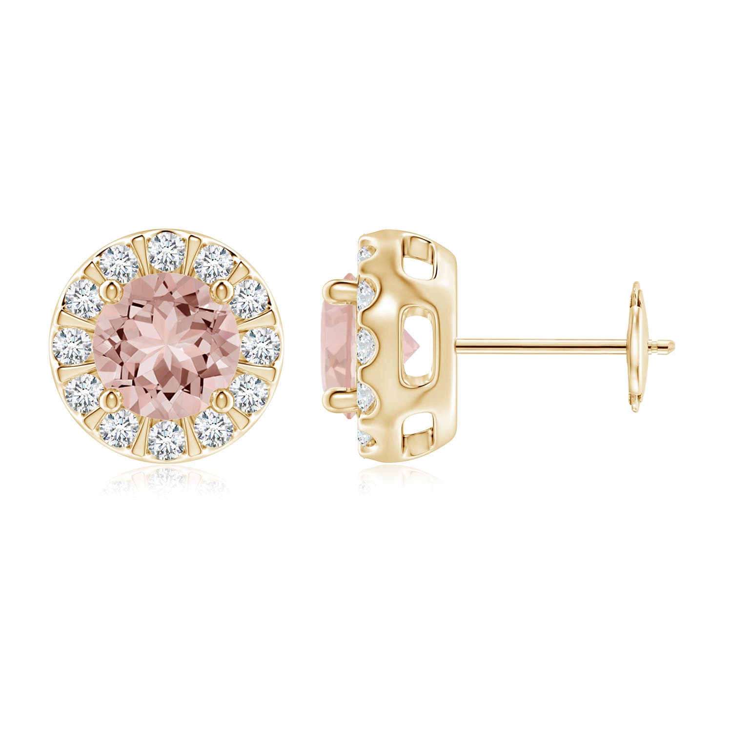 AAAA - Morganite / 1.83 CT / 14 KT Yellow Gold