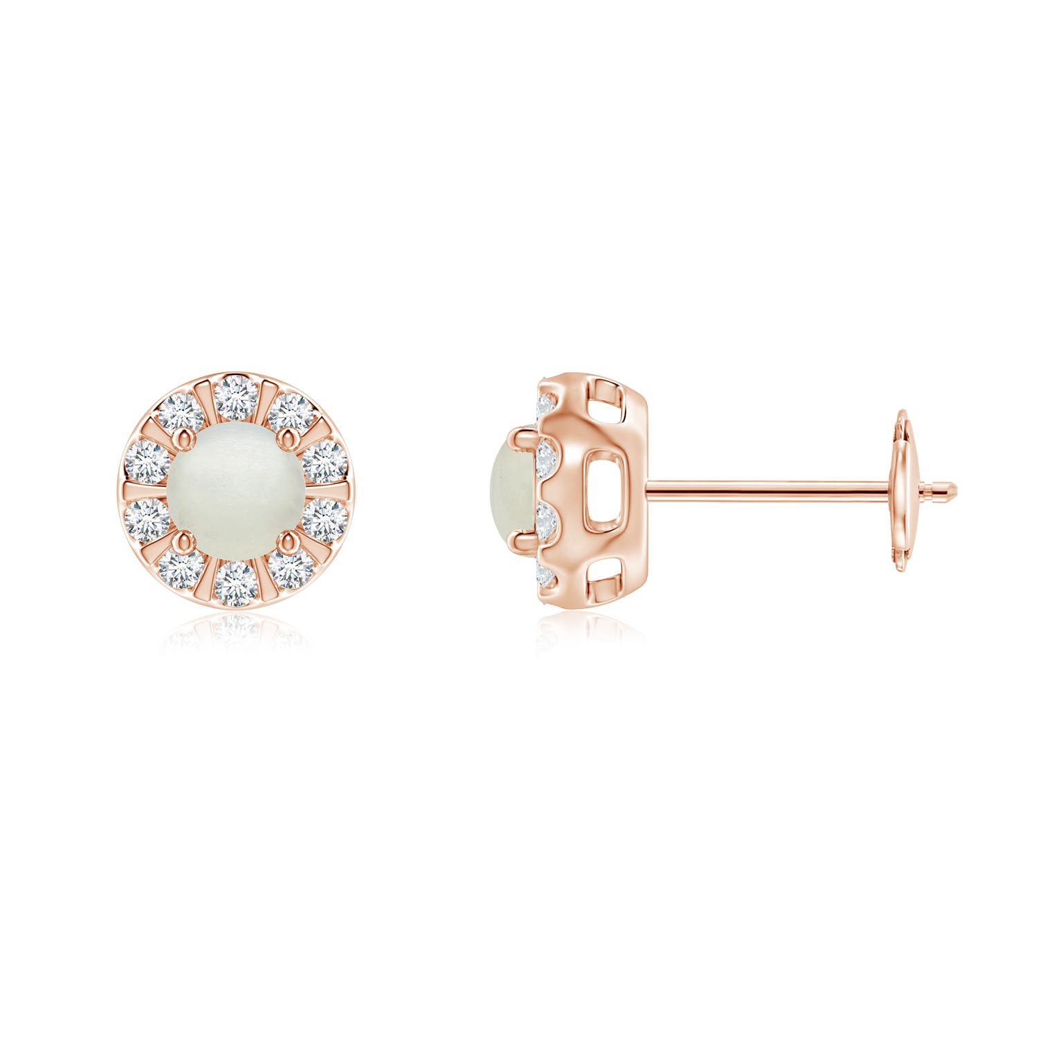 AA - Moonstone / 0.68 CT / 14 KT Rose Gold