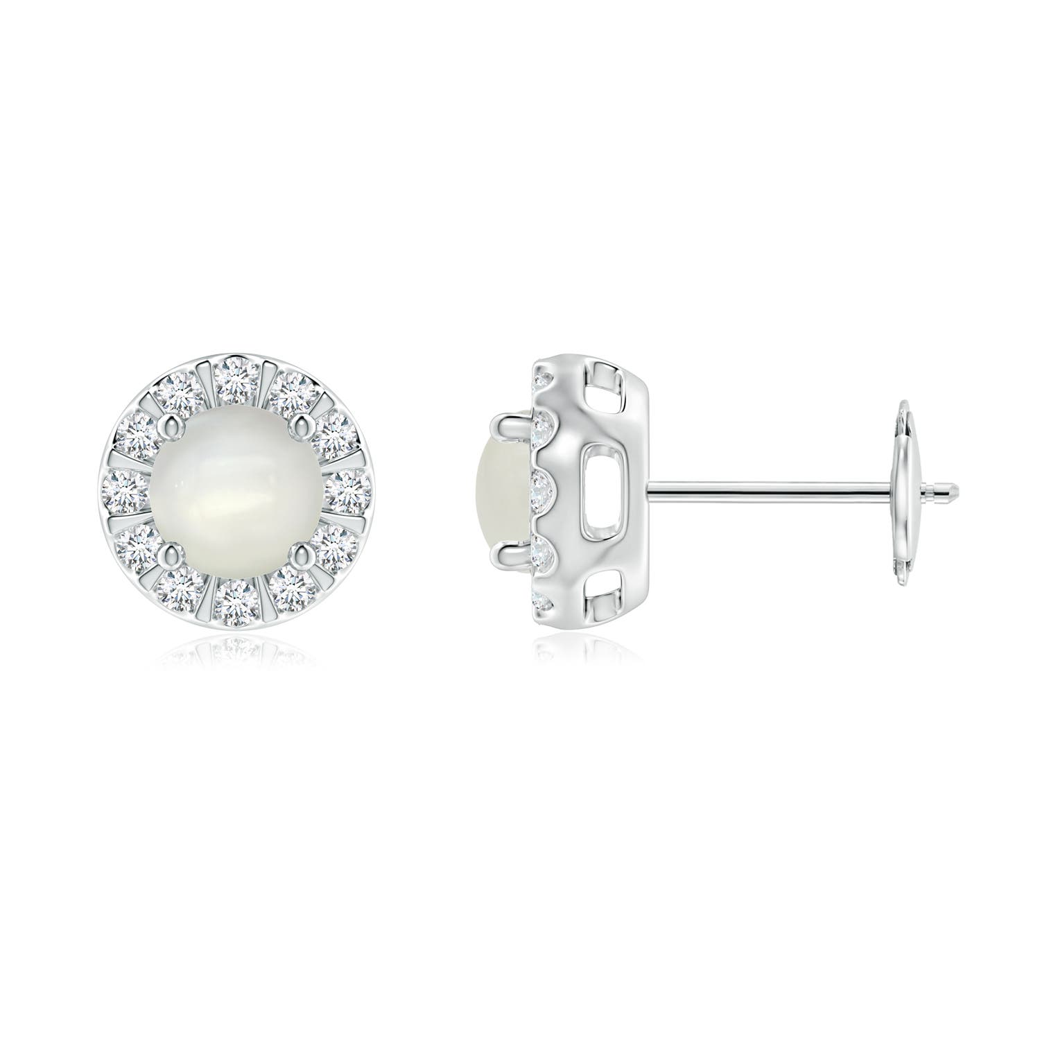 AAAA - Moonstone / 1.19 CT / 14 KT White Gold