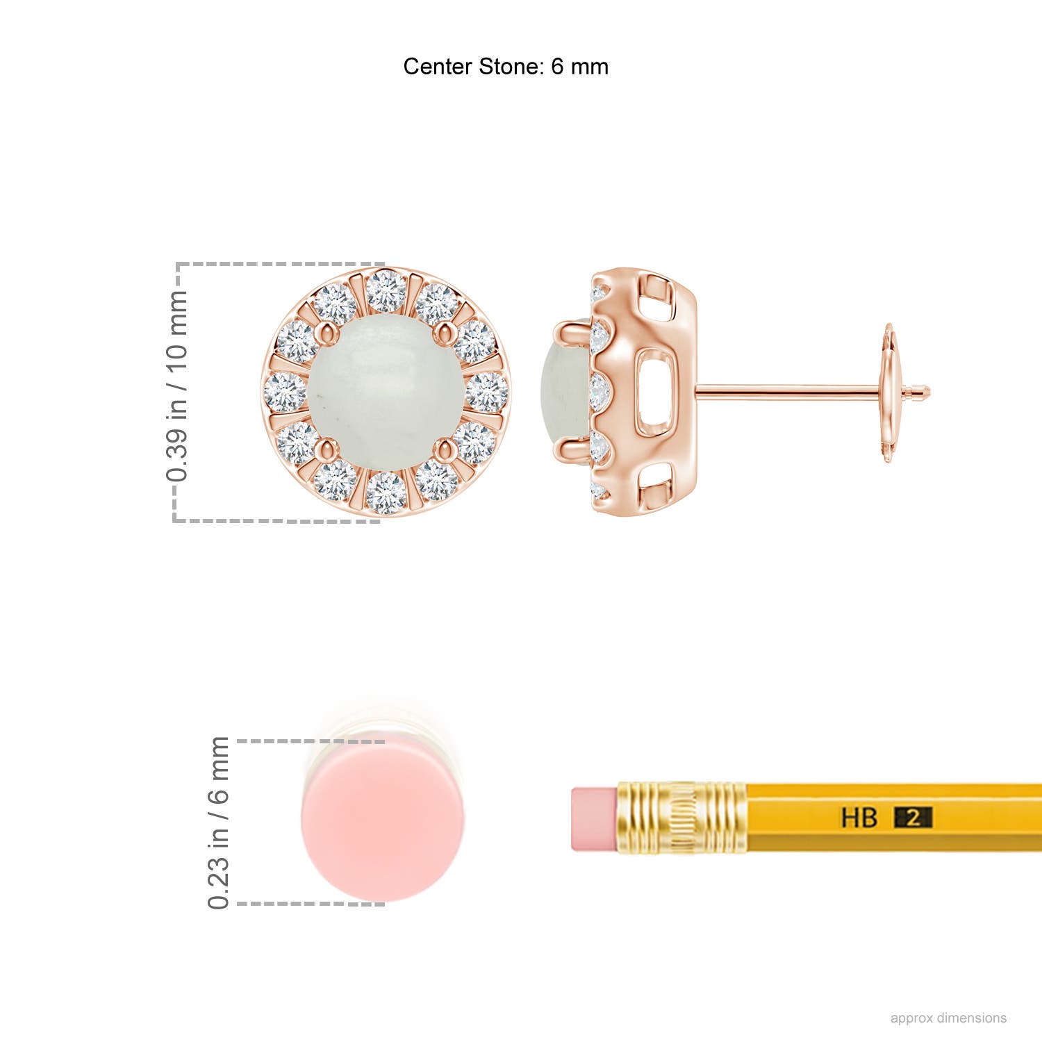 A - Moonstone / 2.03 CT / 14 KT Rose Gold