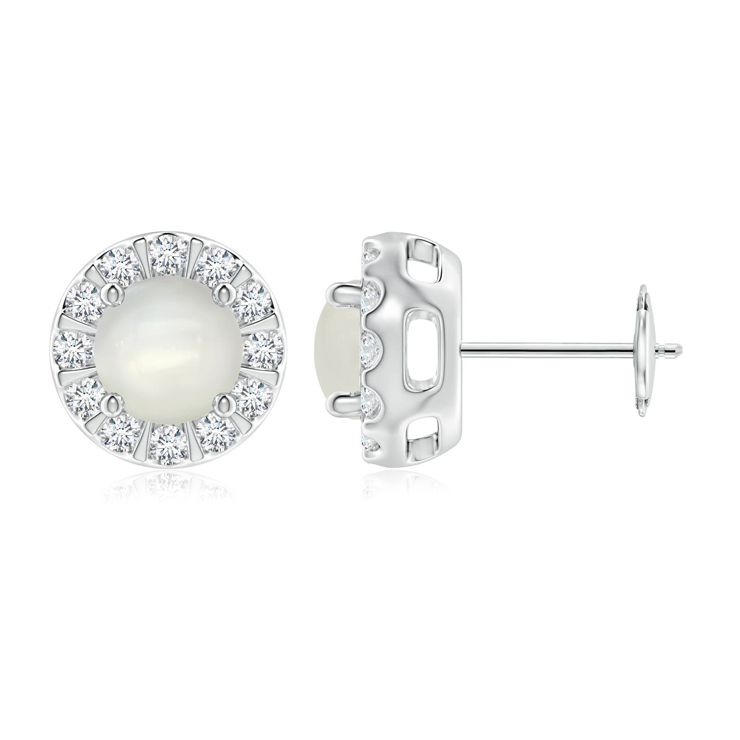 AAAA - Moonstone / 2.03 CT / 14 KT White Gold