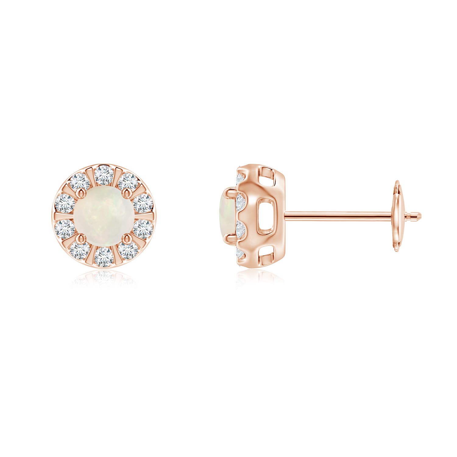 A - Opal / 0.52 CT / 14 KT Rose Gold