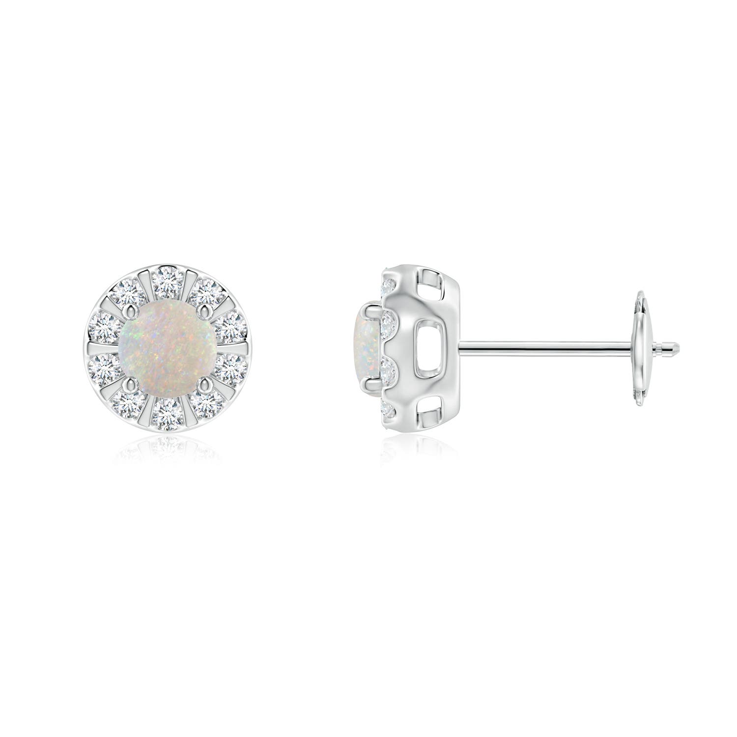 AA - Opal / 0.52 CT / 14 KT White Gold