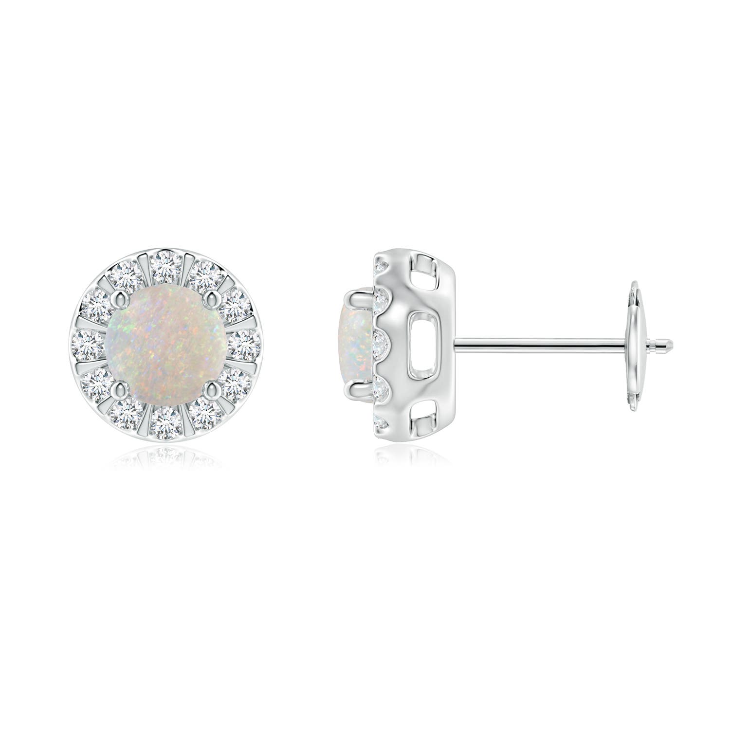 AA - Opal / 0.95 CT / 14 KT White Gold