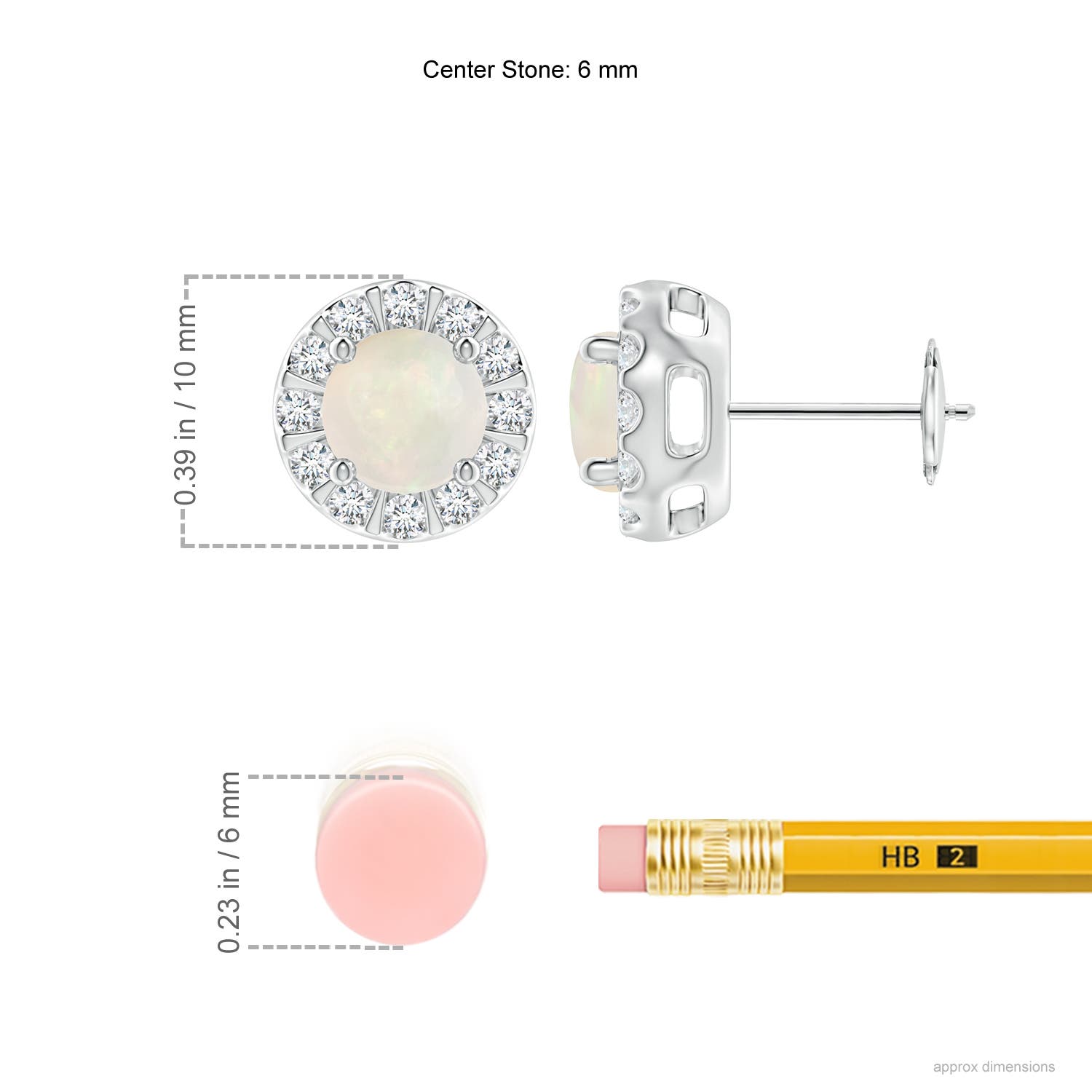 A - Opal / 1.43 CT / 14 KT White Gold