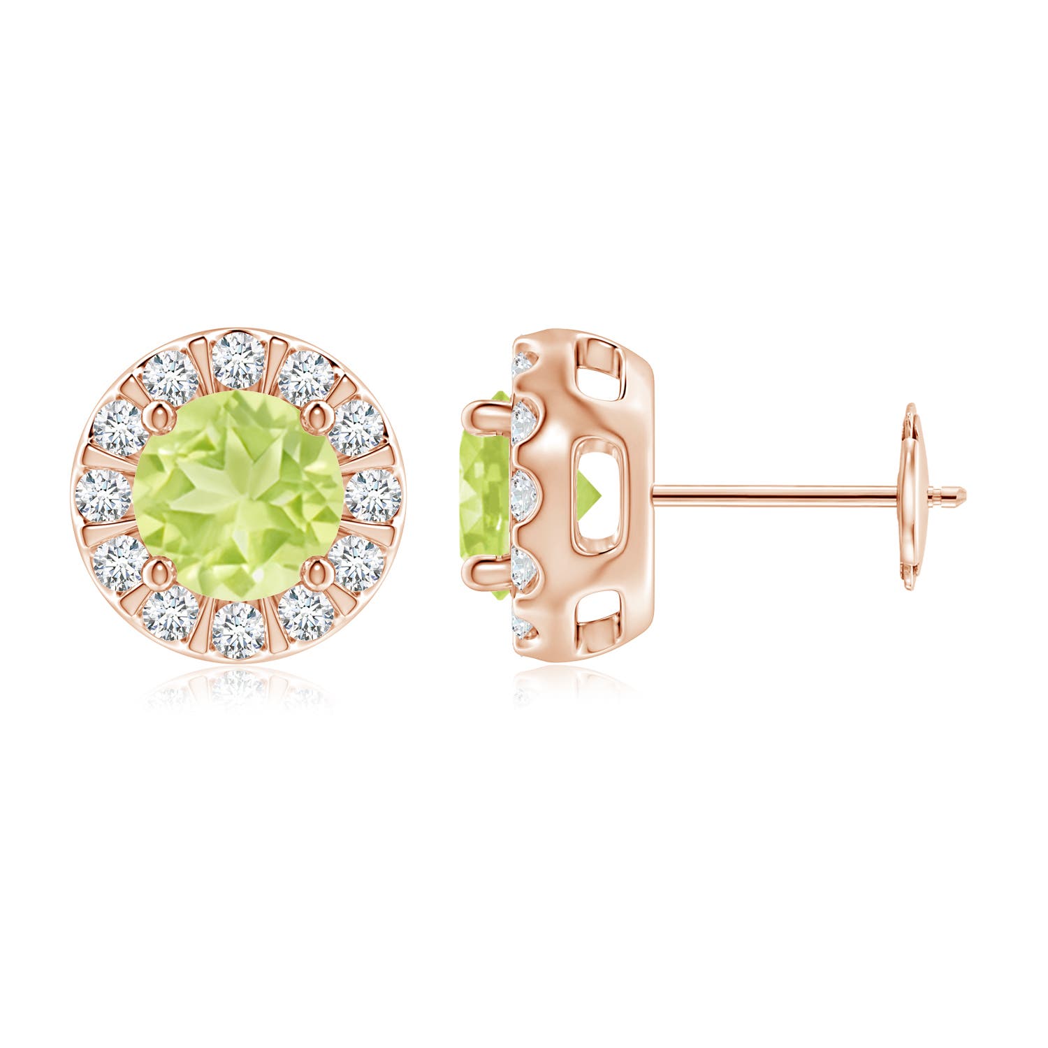 A - Peridot / 2.33 CT / 14 KT Rose Gold