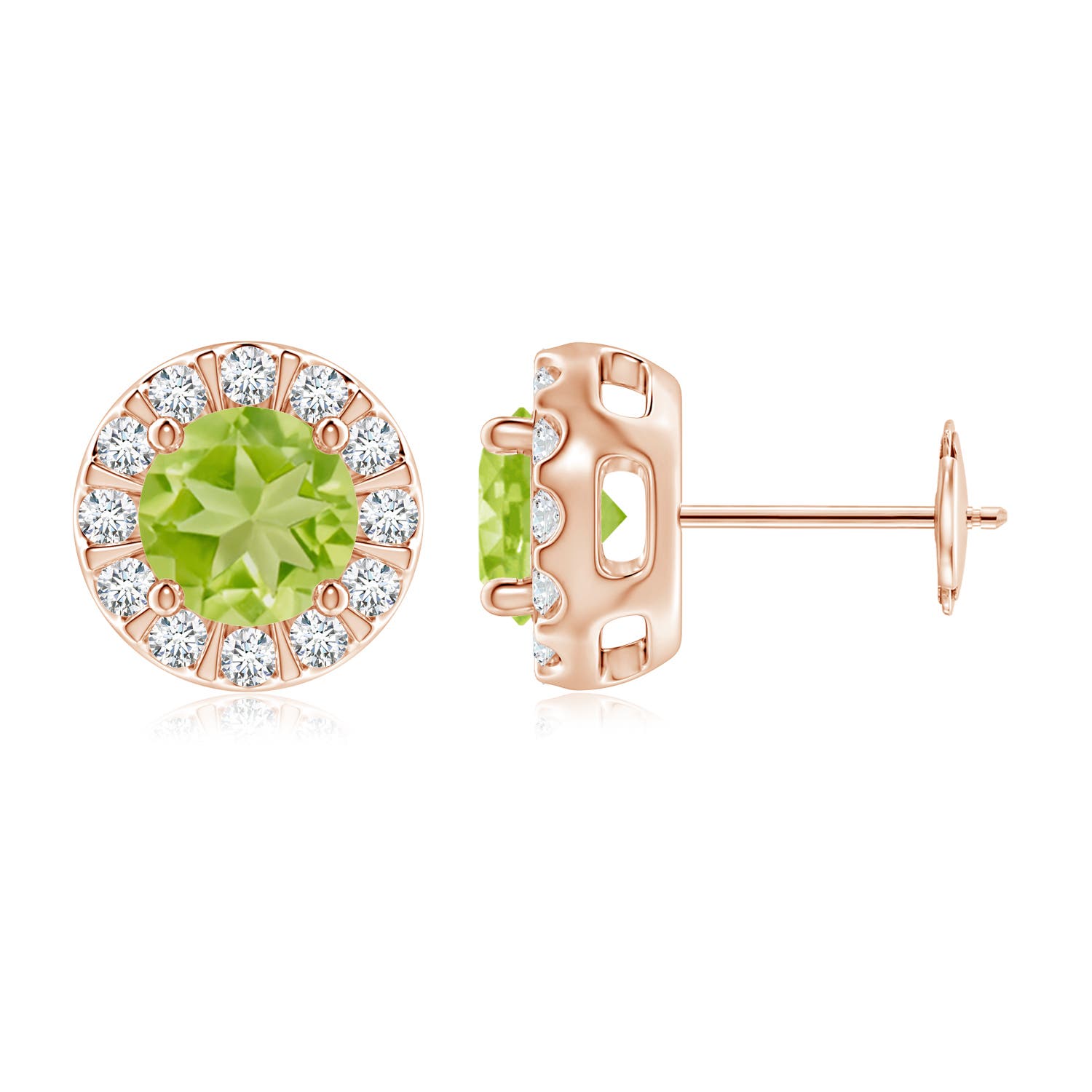 AA - Peridot / 2.33 CT / 14 KT Rose Gold