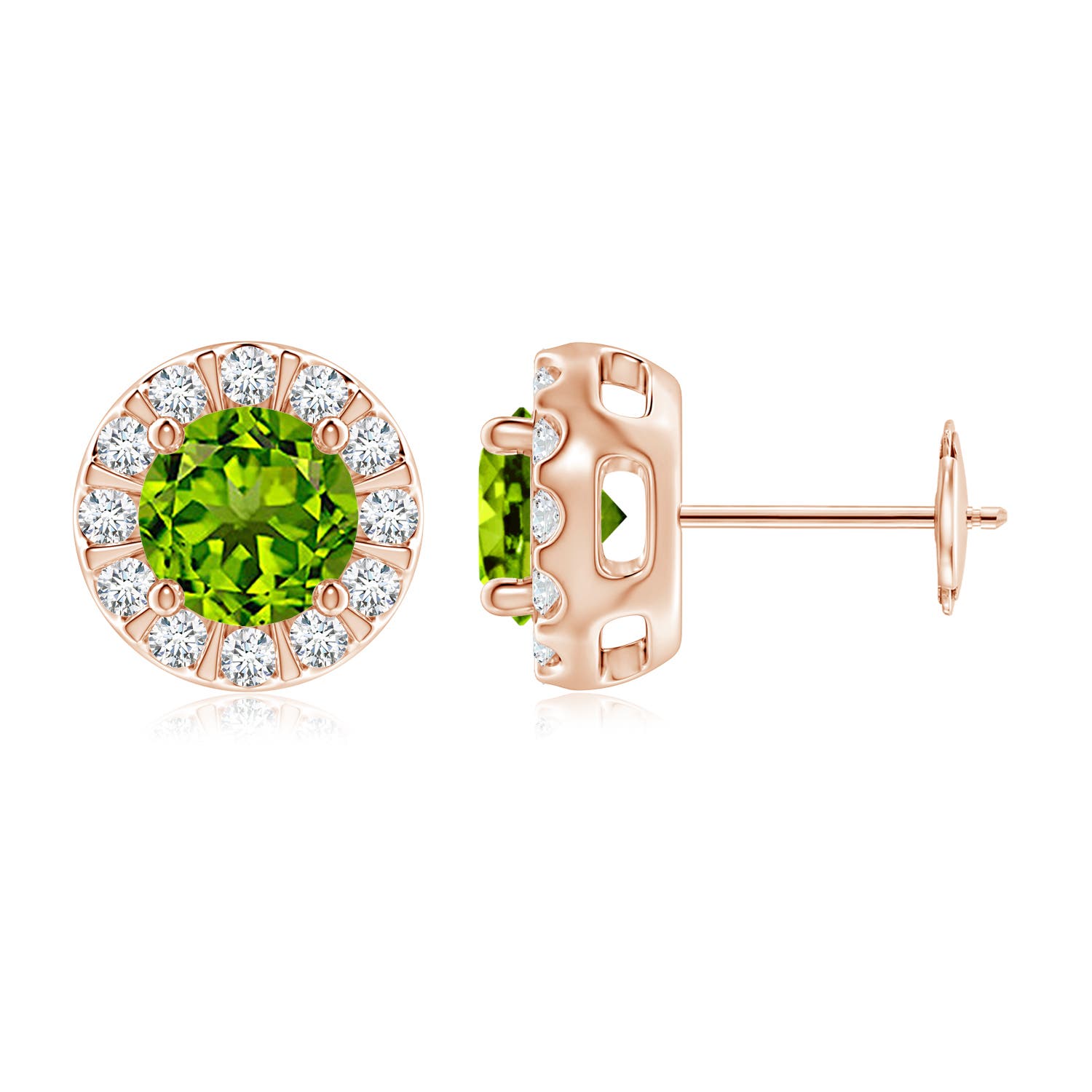 AAAA - Peridot / 2.33 CT / 14 KT Rose Gold