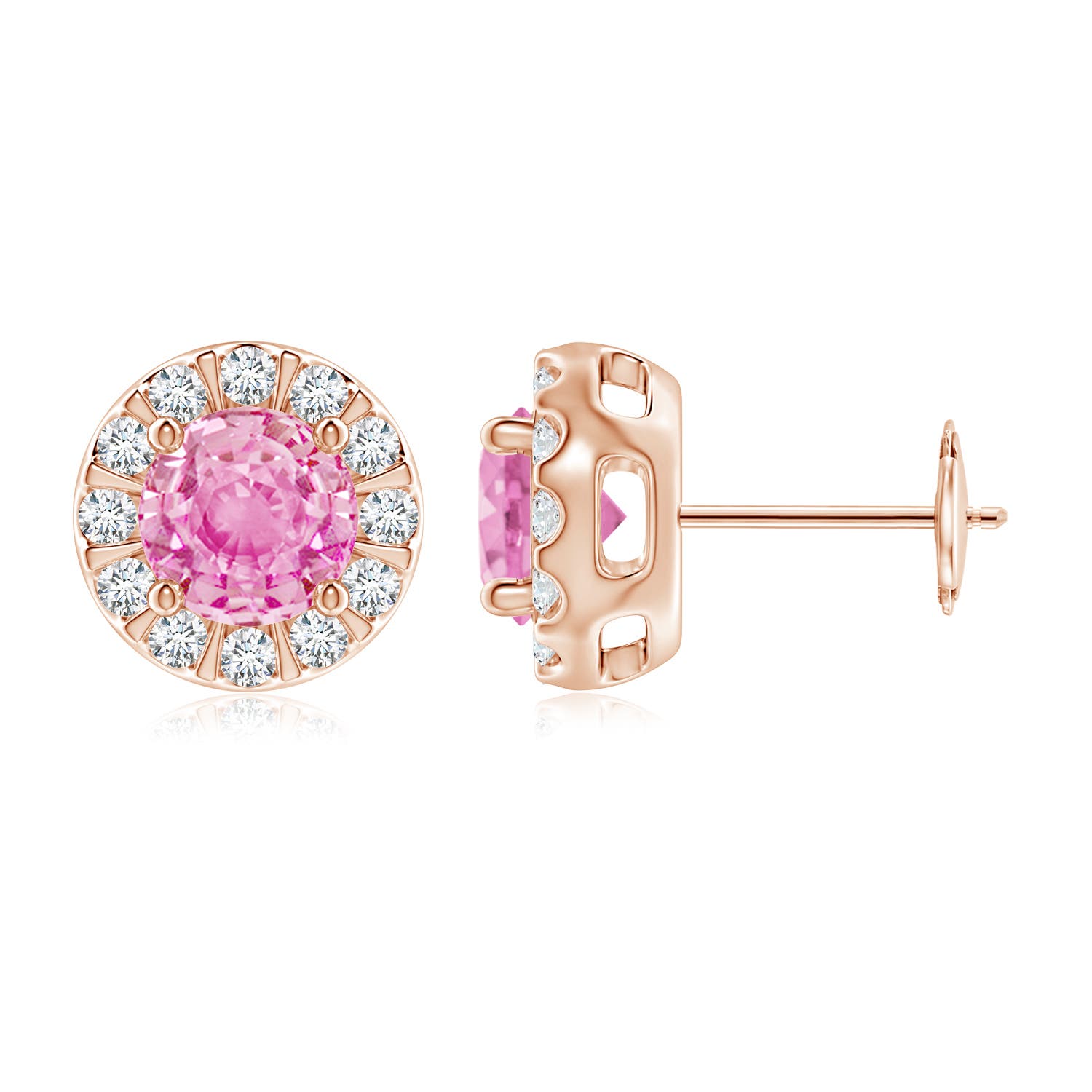 A - Pink Sapphire / 2.43 CT / 14 KT Rose Gold